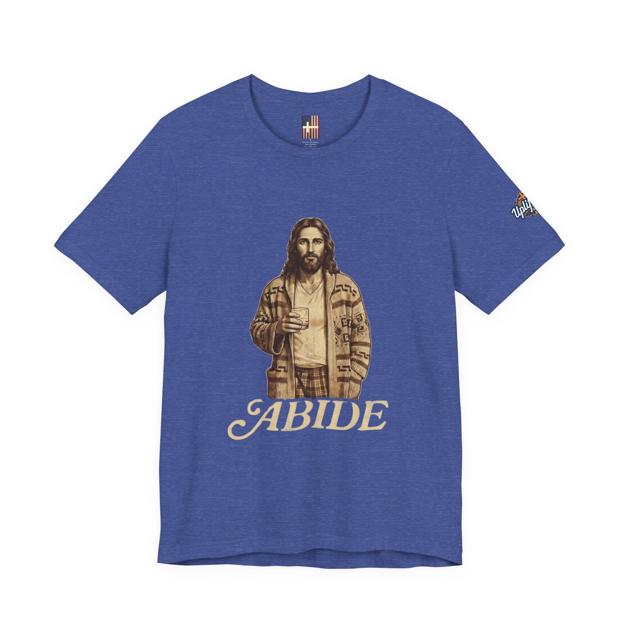 Abide Vintage Jesus Tee — "The Dude" Graphic Christian T-Shirt Printify