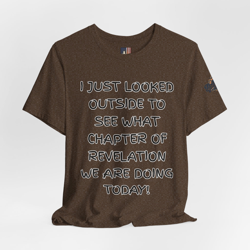 What Chapter of Revelation T-shirt – I Looked Outside My Window Christian T-shirt for End Times Humor & Faith Printify