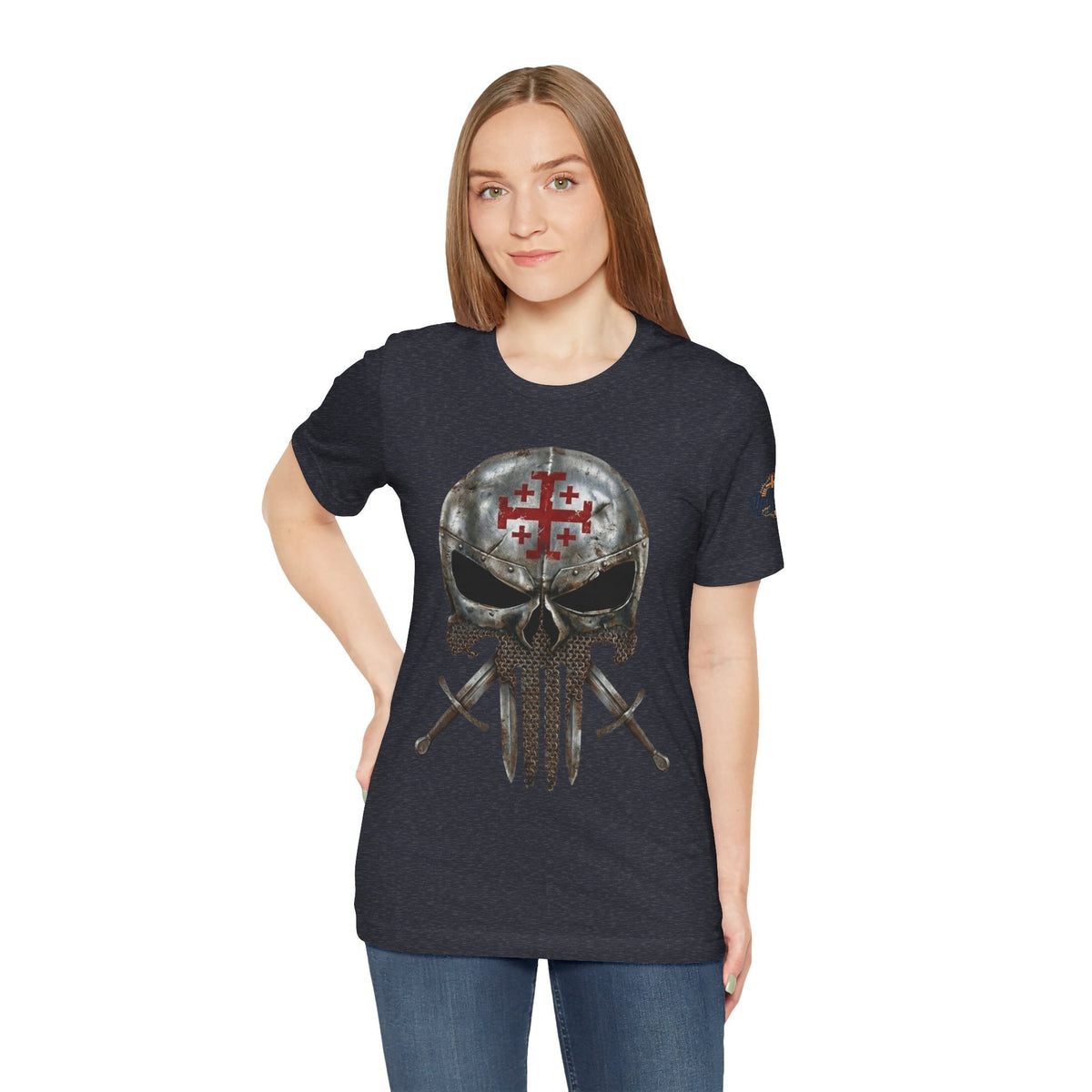 Crusader Knight Christian Skull T-shirt - Warrior Armor of God T-shirt Printify
