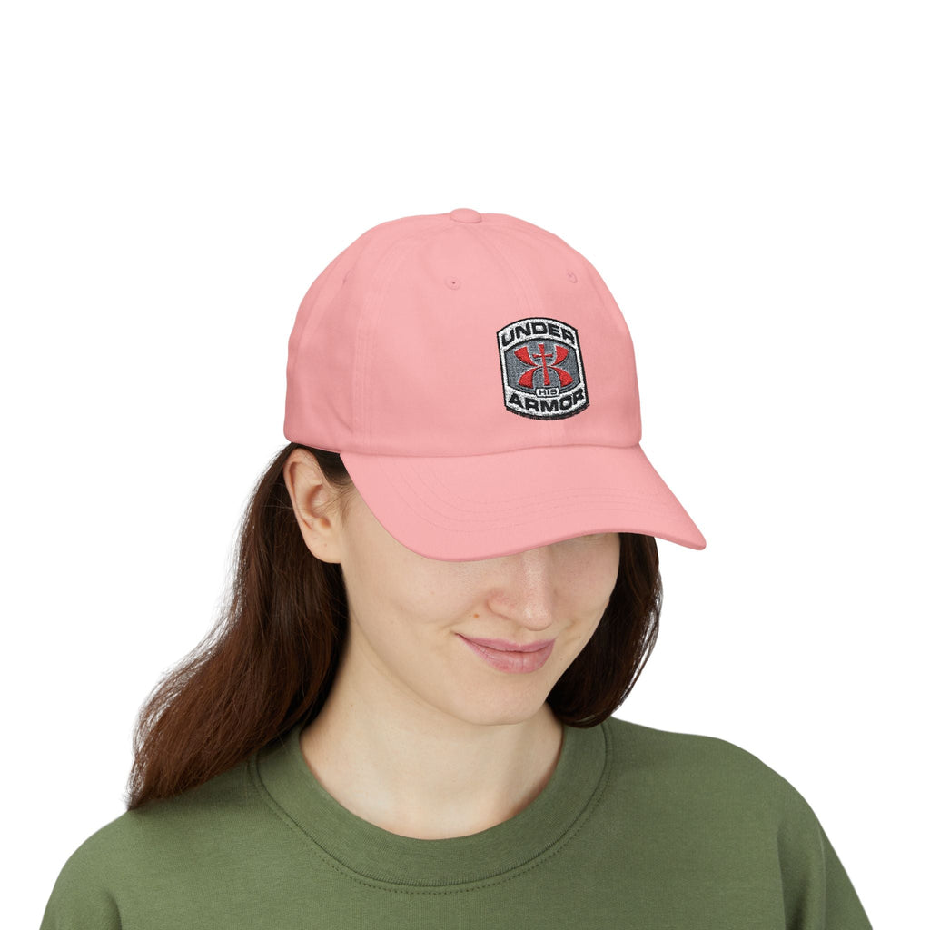 Under Armor Classic Dad Cap - Embroidered White Baseball Hat Printify