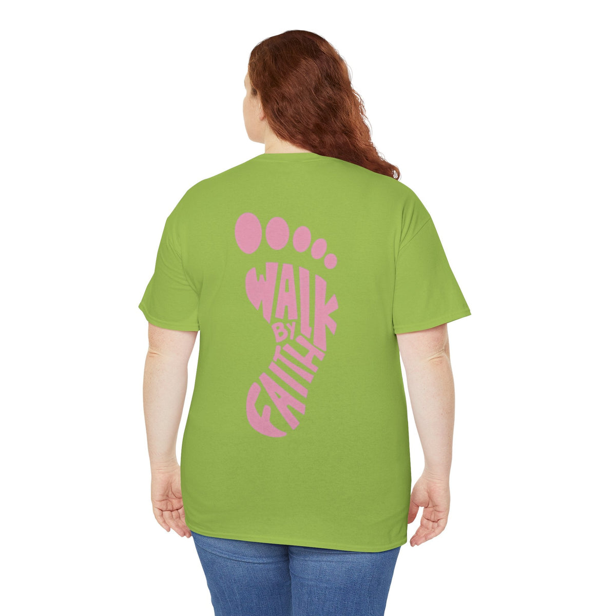Walk By Faith Footprint T-Shirt Printify