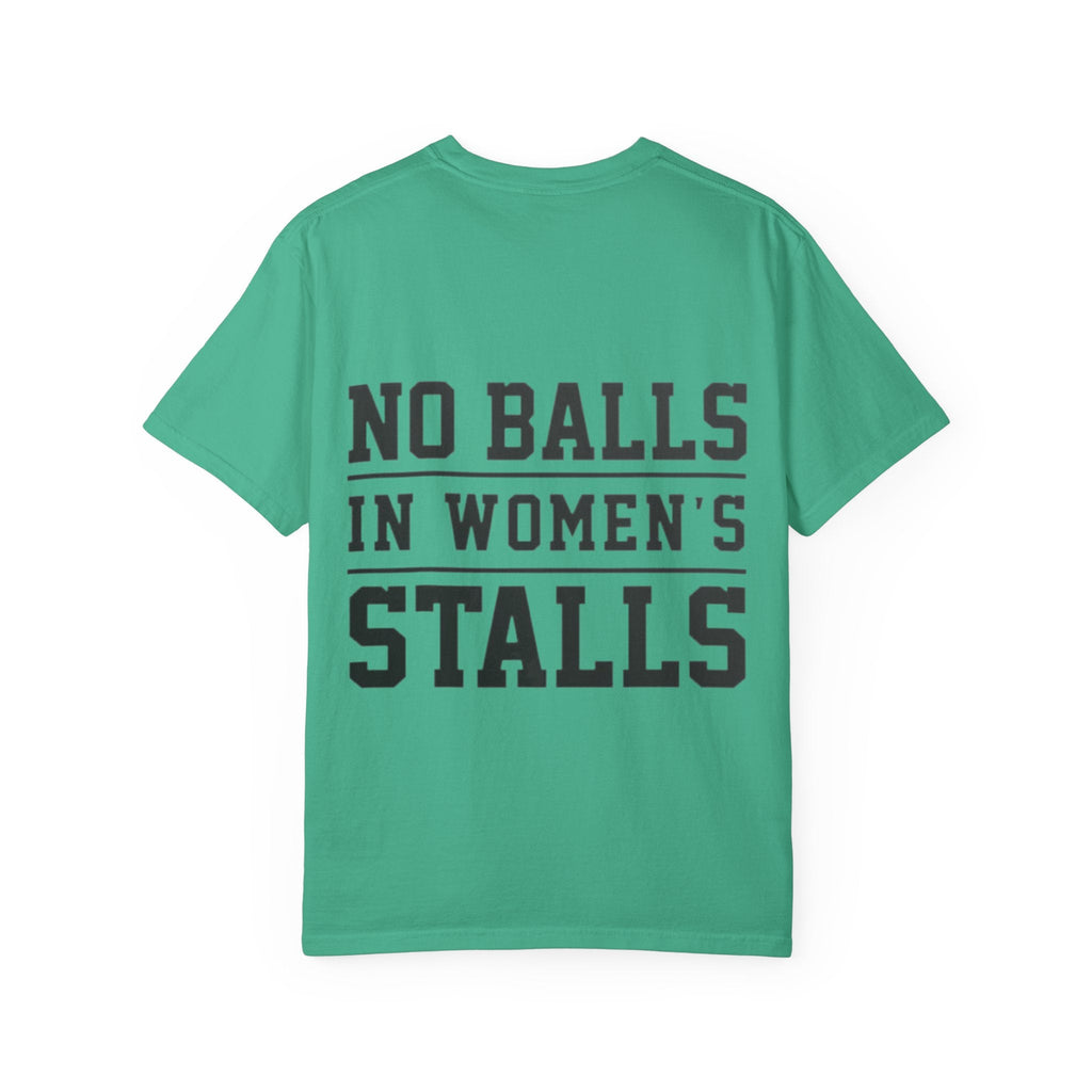 No Balls in Women’s Stalls Graphic Tee — Uplifted Sports Vibe T-Shirt Printify