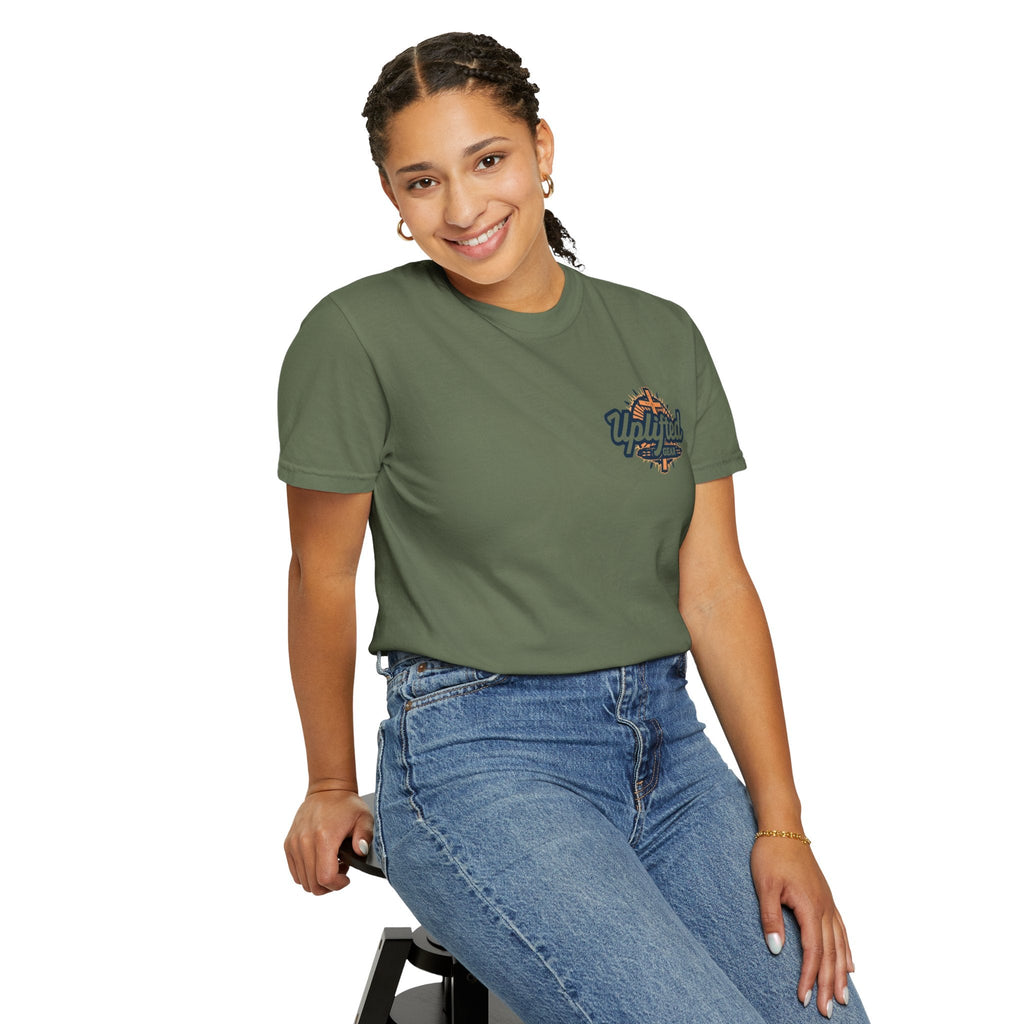Jesus Saves T-shirt – Radiant Cross & Rays of Light Christian T-shirt for Eternal Hope & Faith Printify
