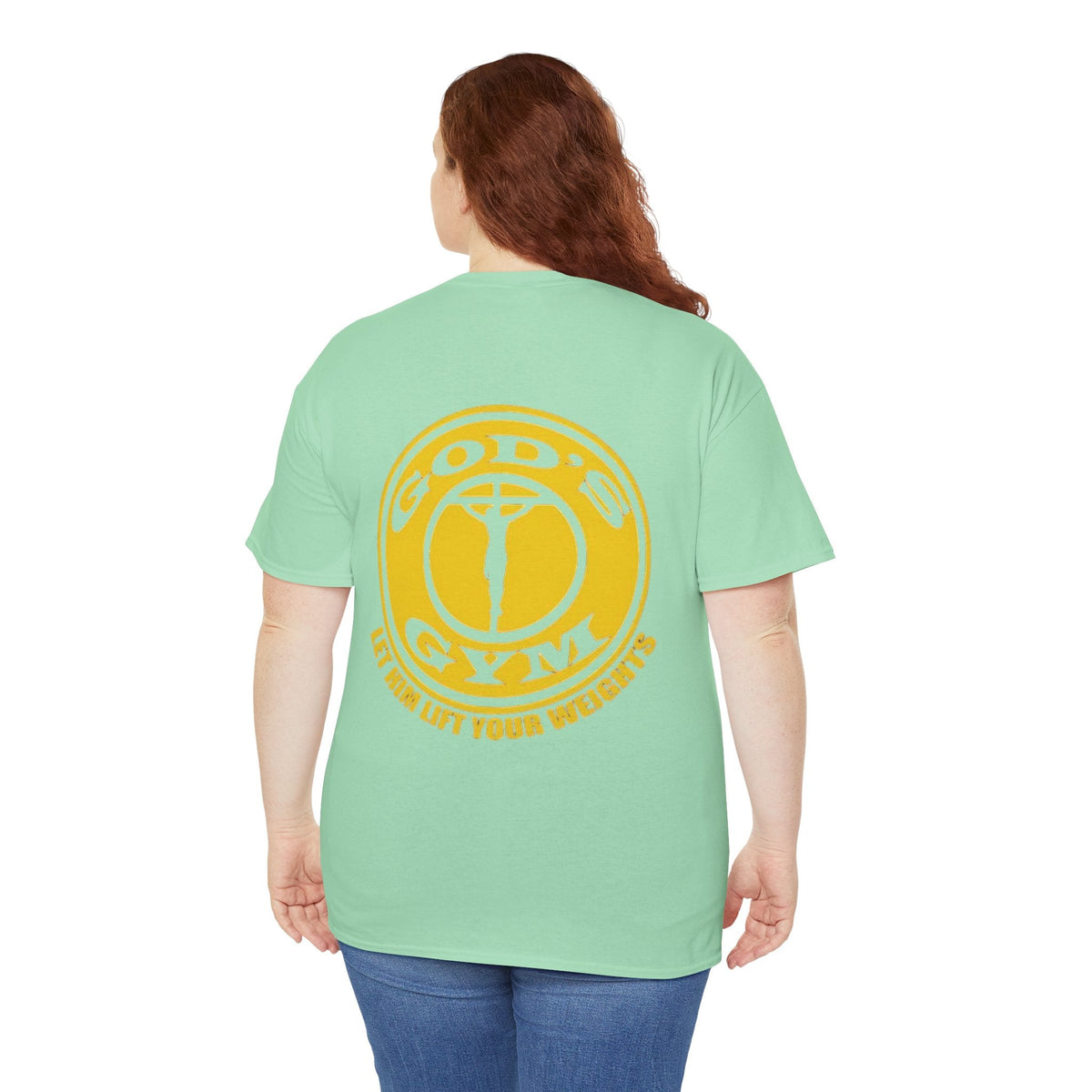 God's Gym T-Shirt — "Let Him Lift Your Weights" Christian Fitness Tee Printify