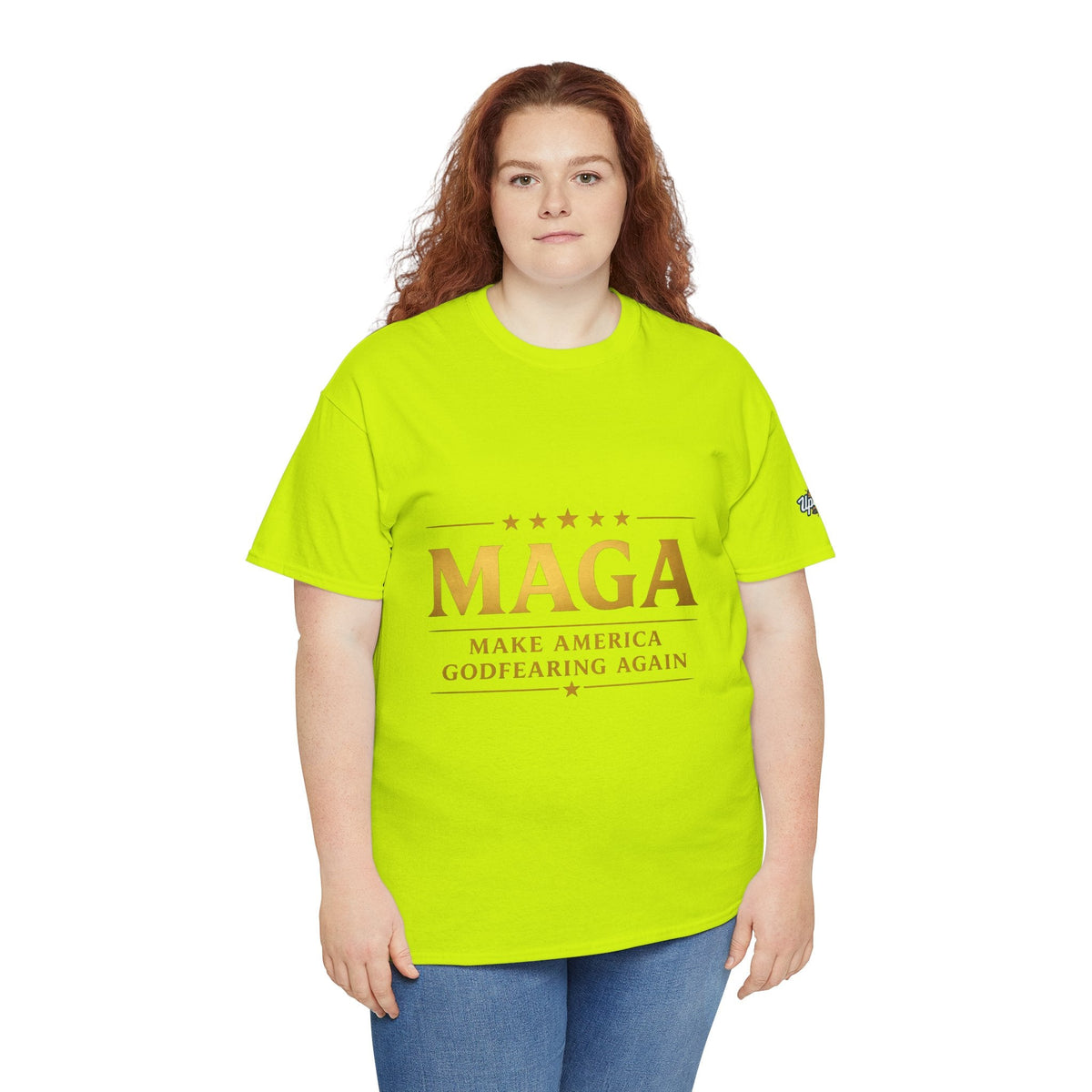 MAGA Gold Letter T-Shirt — "Make America Great Again" Printify