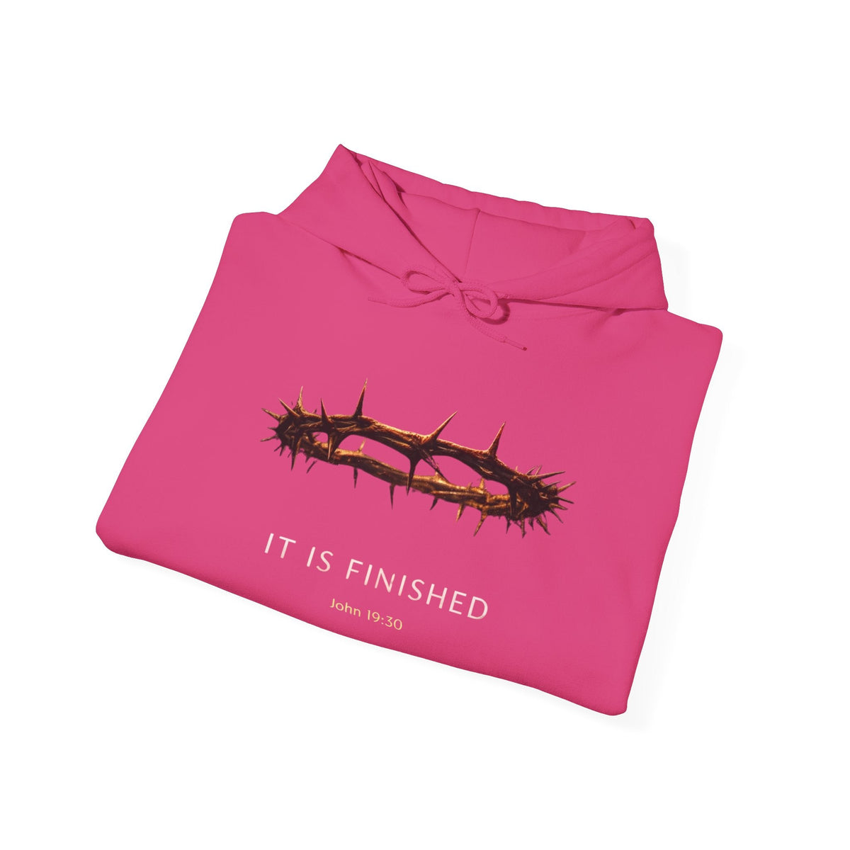 It Is Finished Crown of Thorns Hoodie — Christian John 19:30 Faith Hoodie Printify