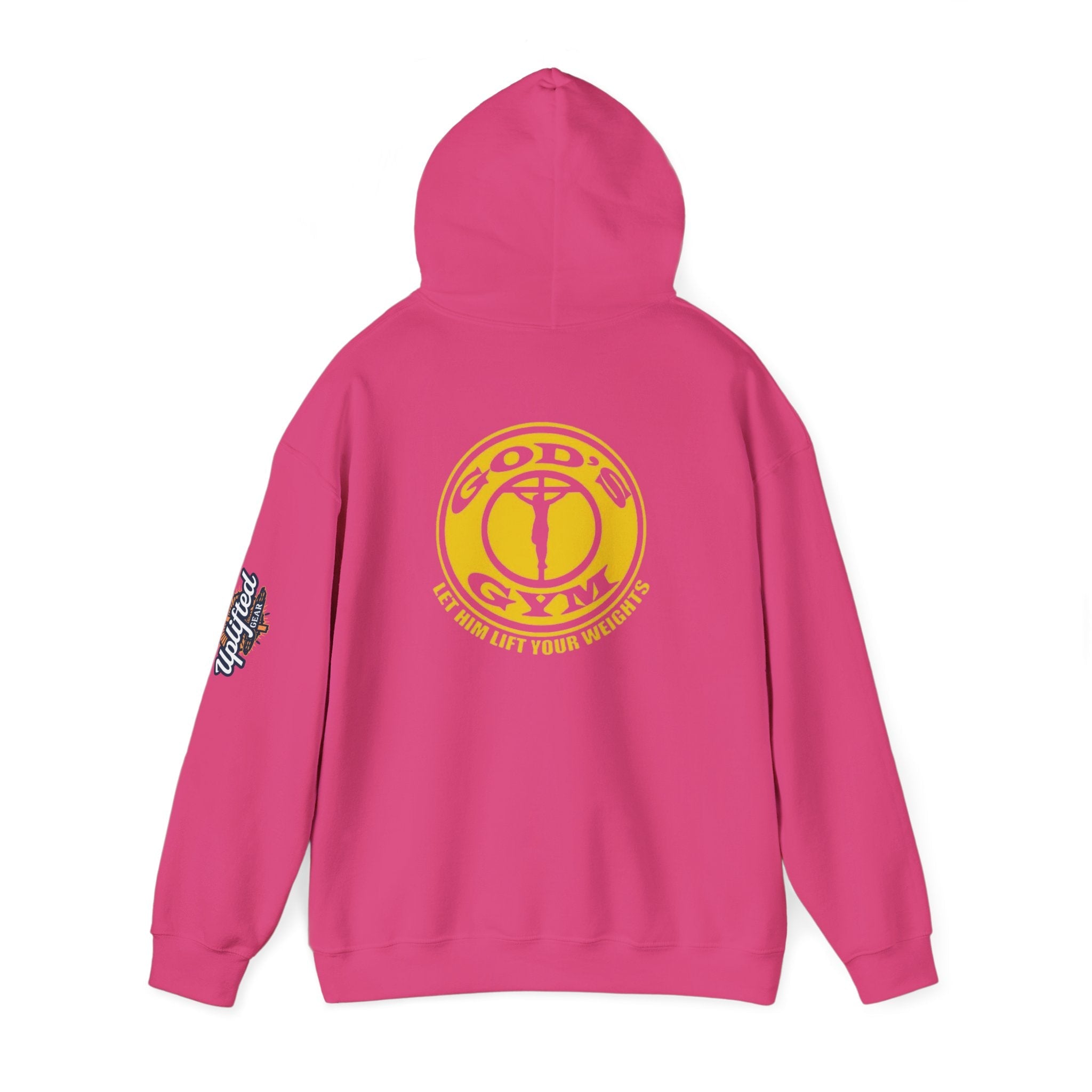 God's Gym Hoodie — "Let Him Lift Your Weights" Christian Fitness Hoodie Printify