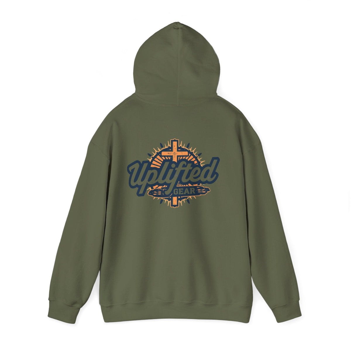 Uplifted Gear Christian Hoodie – Bold Logo Faith Hoodie for Inspired Living Printify