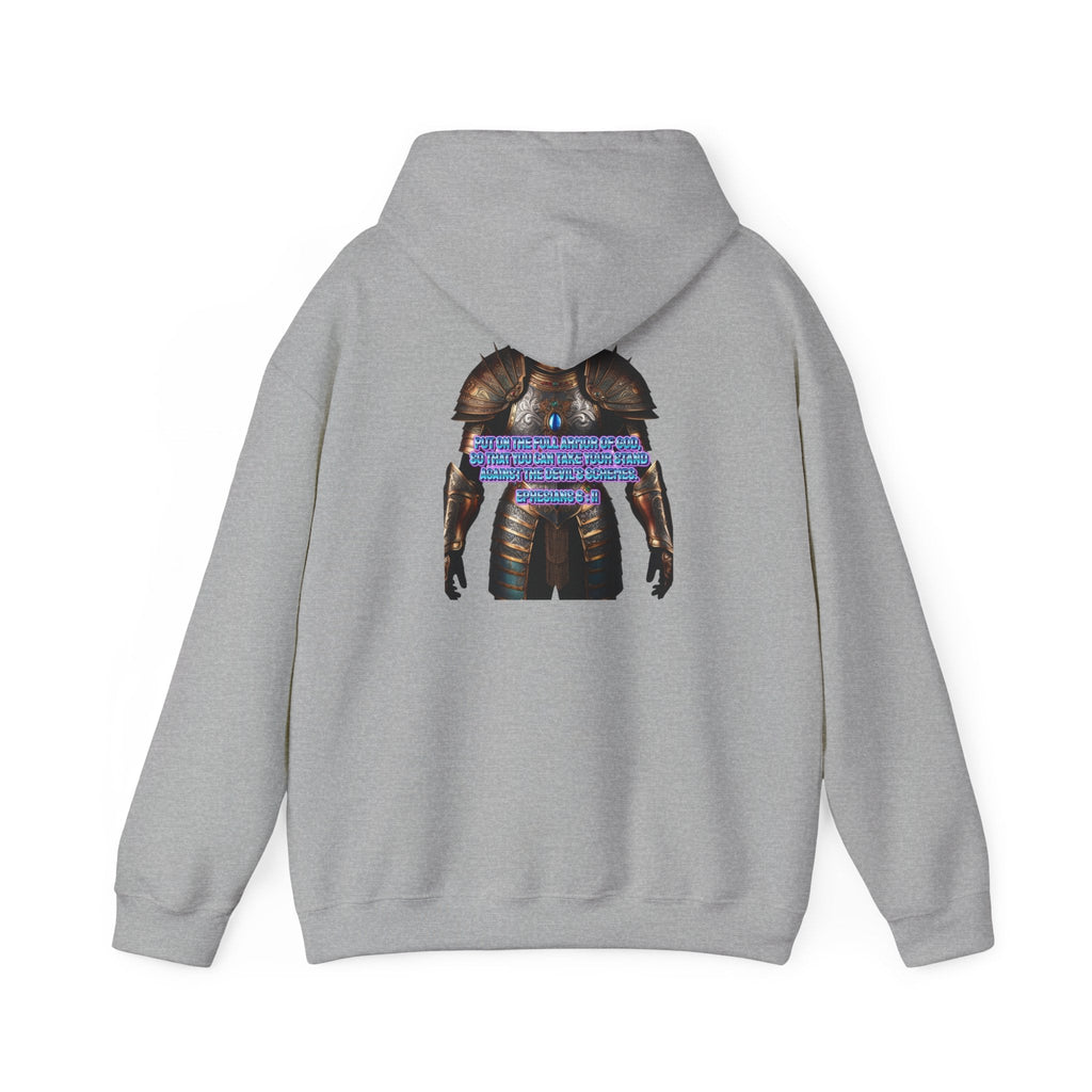 Religious Graphic Armor Of God Design - Unisex Heavy Blend™ Hooded Sweatshirt Printify