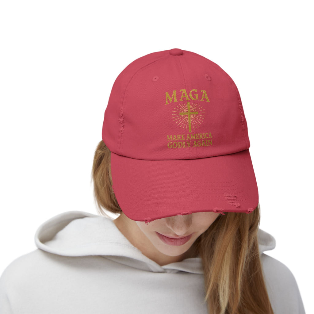 Make America Godly Again Hat – MAGA Christian Patriotic Embroidered Cap for Faith & Freedom Printify