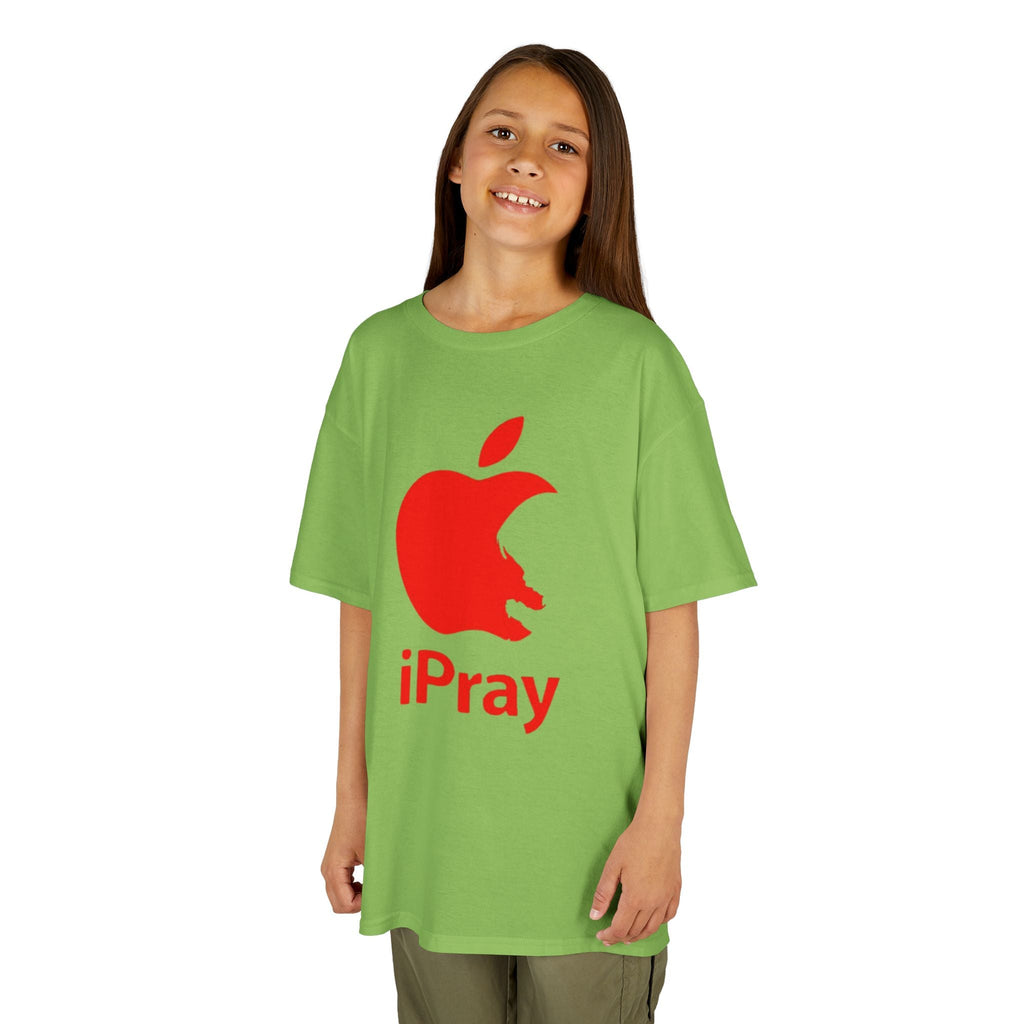 Kids Graphic Tee — Red iPray Logo Prayer Shirt for Children Printify