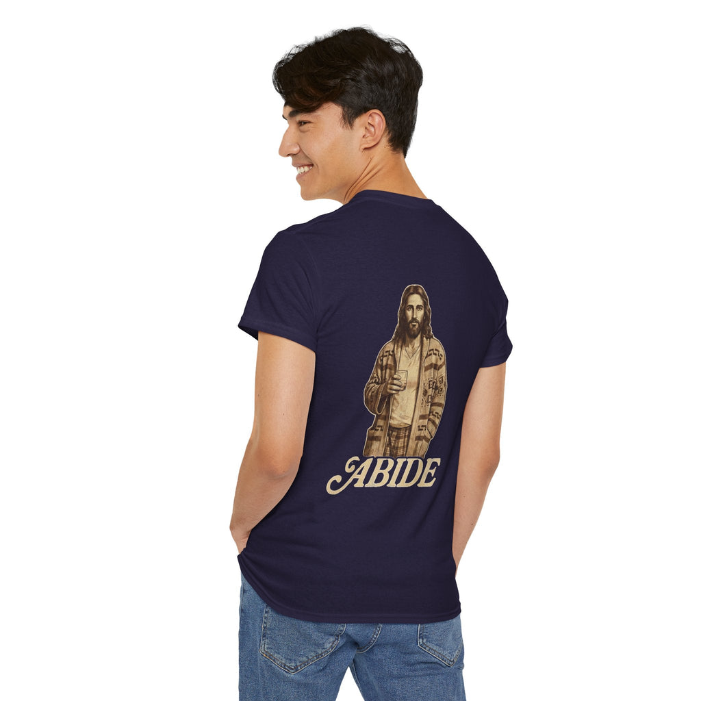 Abide Vintage Jesus Tee — "The Dude" Graphic Christian T-Shirt Printify