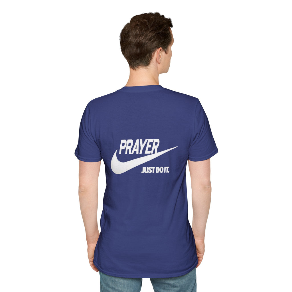 Prayer Just Do It T-shirt - Funny Christian Nike Parody T-shirt - Faith Gear Printify