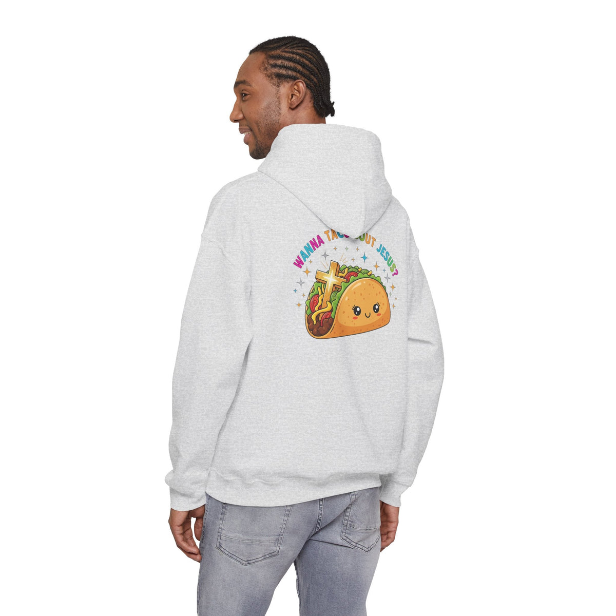 Wanna Taco 'Bout Hoodie – Cozy Christian Pun Hoodie for Faith & Fun Printify