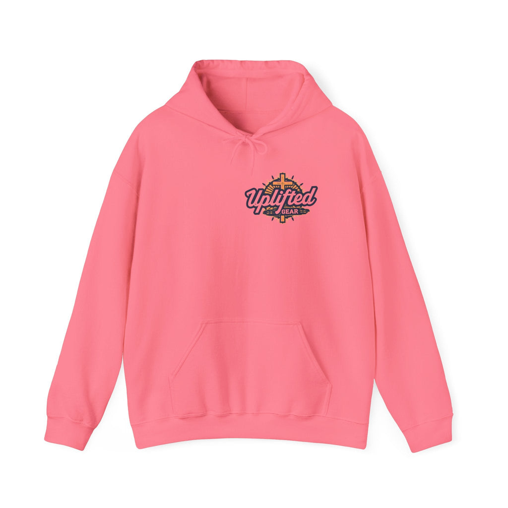 Walk by Faith Hoodie – Cross & Footprints Christian Hoodie for Cozy Inspiration Printify