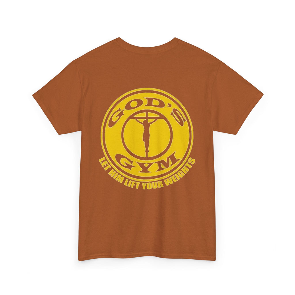 God's Gym T-Shirt — "Let Him Lift Your Weights" Christian Fitness Tee Printify