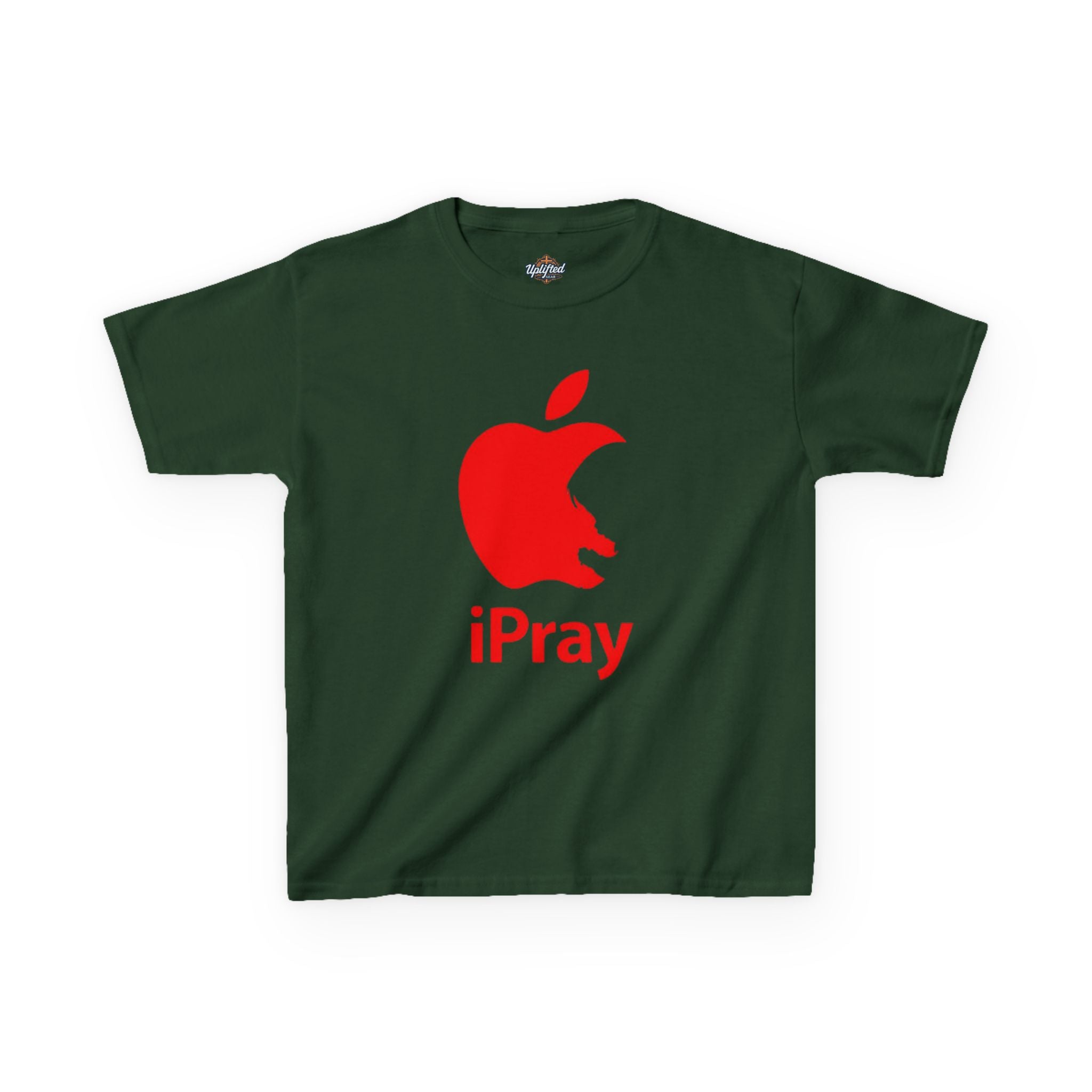 Kids Graphic Tee — Red iPray Logo Prayer Shirt for Children Printify