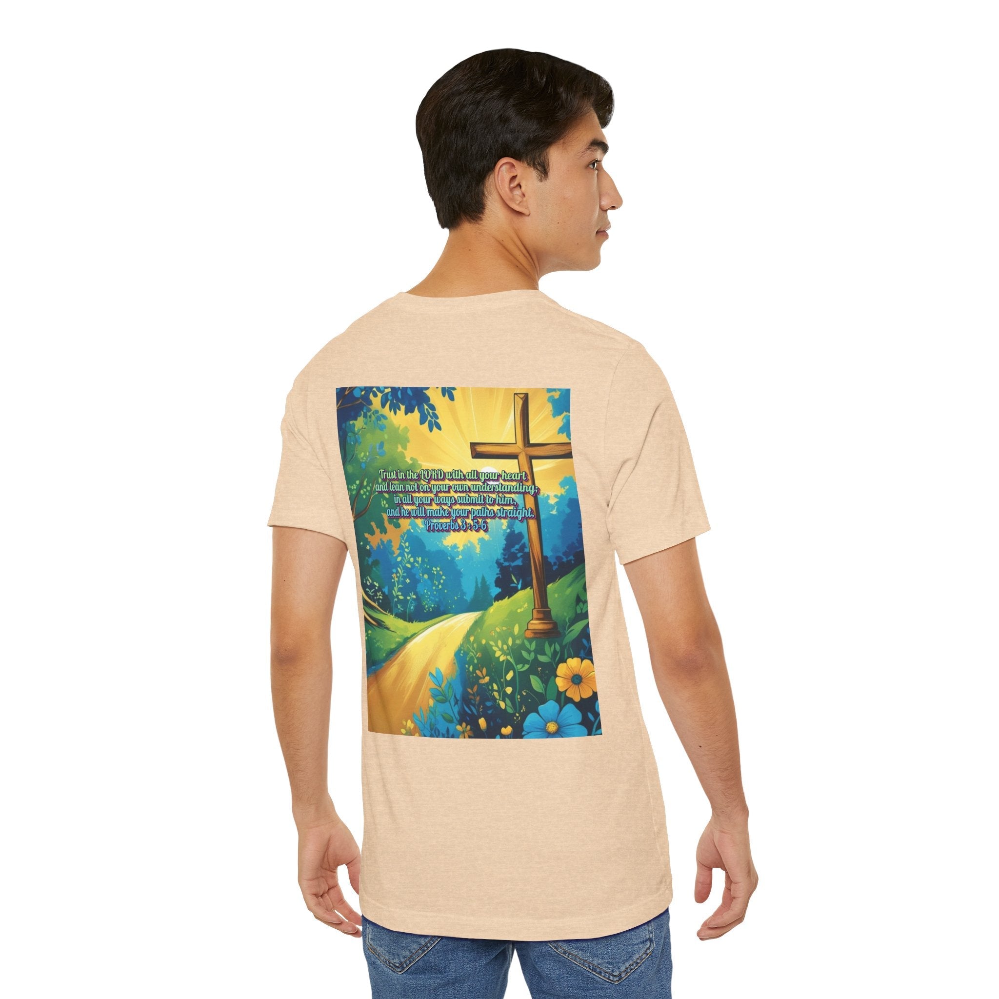 Trust in The Lord Proverbs 3:5-6 Biblical Design Unisex Jersey Short Sleeve Tee Printify