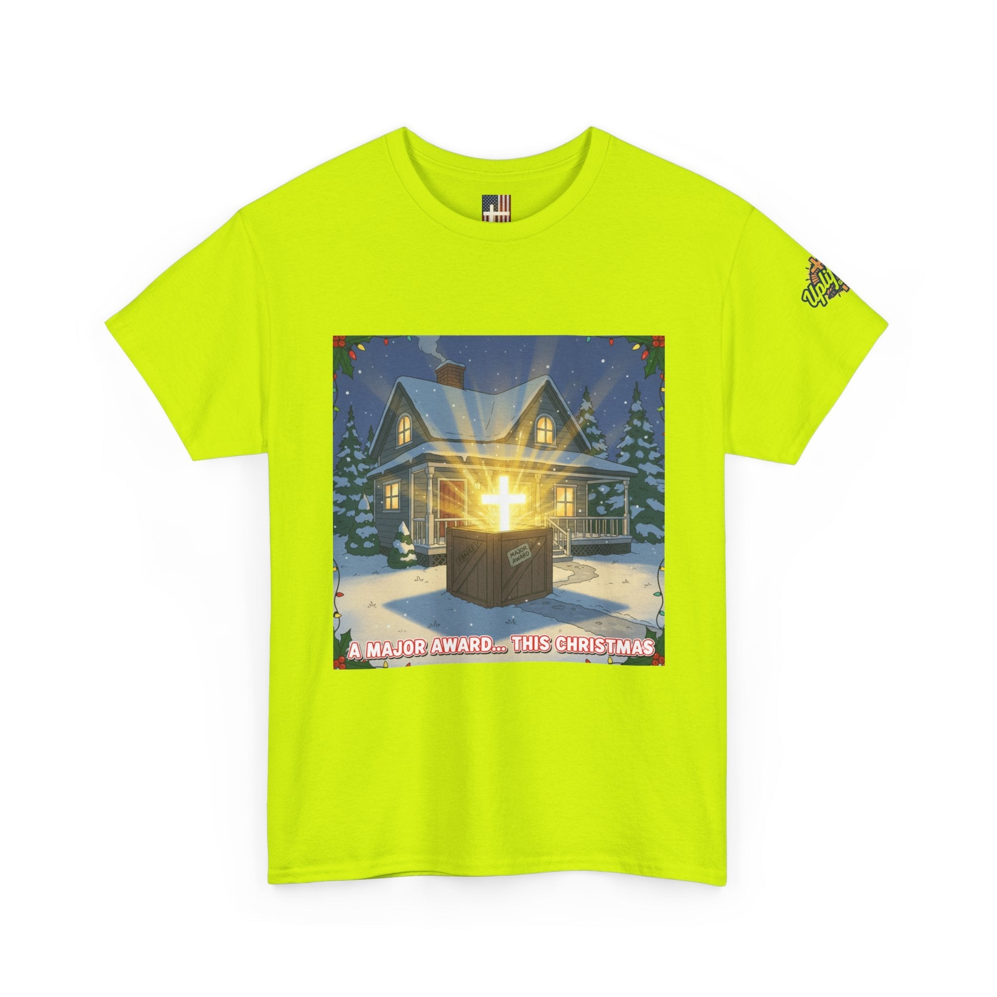 A Major Award This Christmas T-shirt – Fragile Leg Lamp Parody Cross Unboxing Christian T-shirt for Hilarious Faith & Holiday Glow Printify