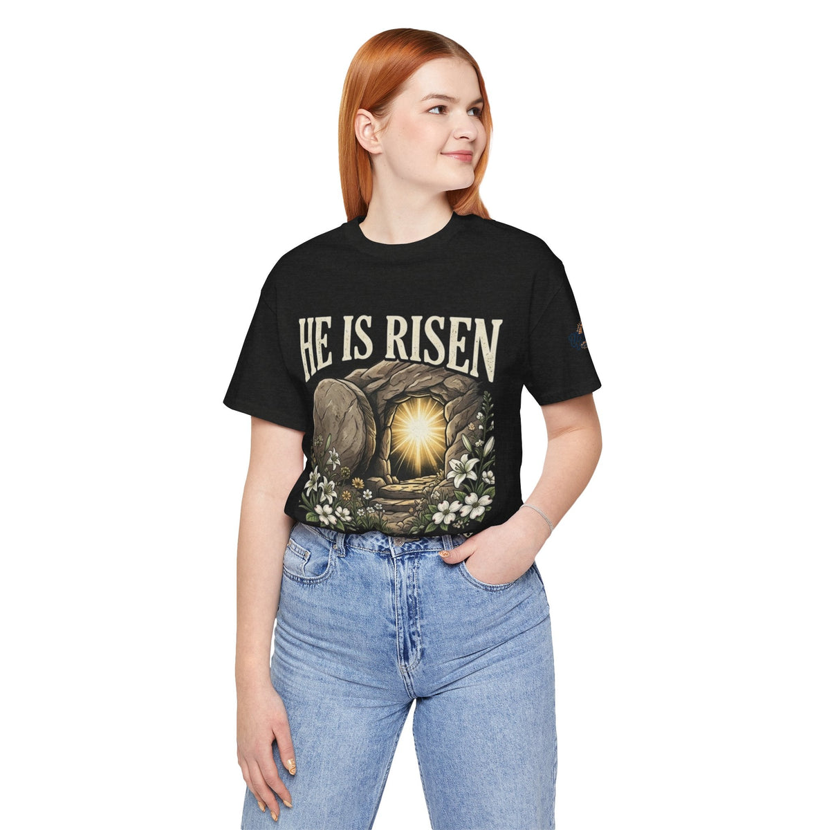 He Is Risen T-Shirt — Jesus Christ Resurrection Easter Tee Printify