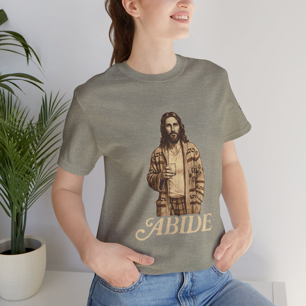 Abide Vintage Jesus Tee — "The Dude" Graphic Christian T-Shirt Printify