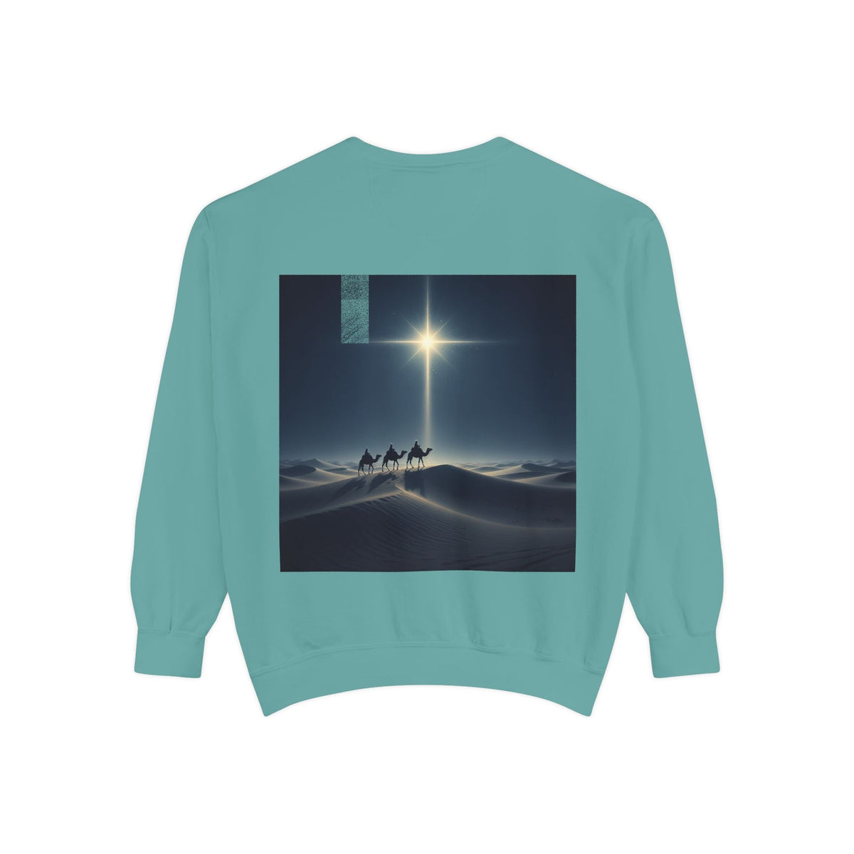 3 Wise Men Sweatshirt – Magi Camels Nativity Journey Christian Christmas Sweatshirt for Epiphany Faith & Holy Night Printify