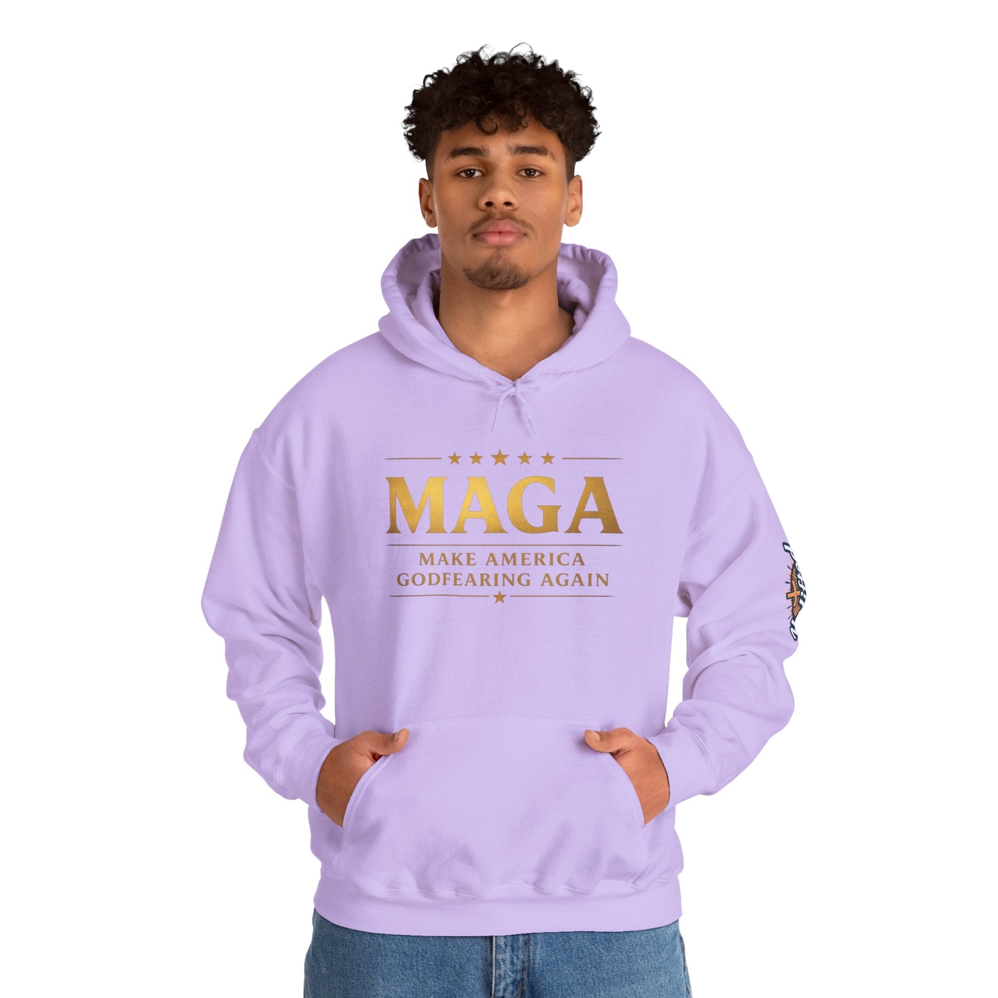 Hoodie - MAGA "Make America Godfearing Again" Political Graphic Hoodie Printify
