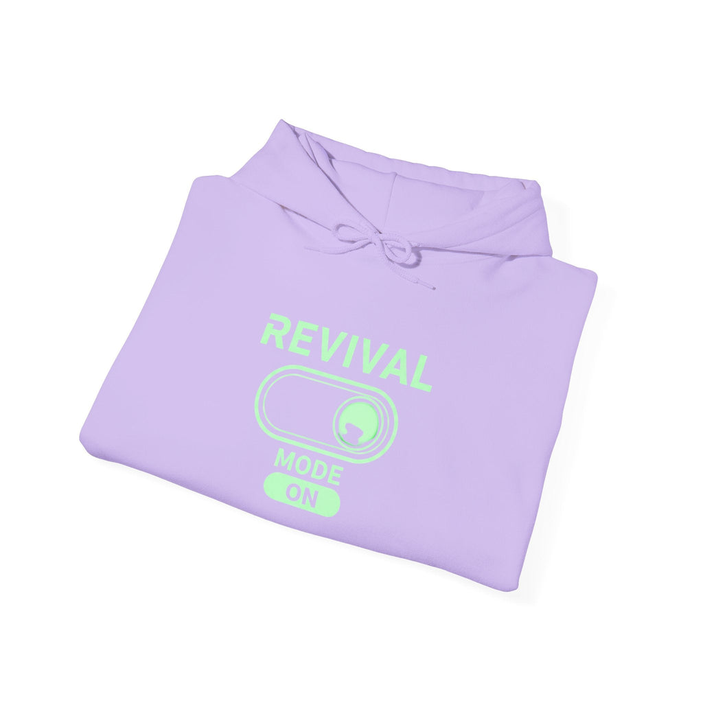 🔥 Revival Mode: ON – Christian Techwear Hoodie | Glowing Green Faith Switch | Futuristic Jesus Shirt | Activate Your Spiritual Awakening | Uplifted Gear Printify