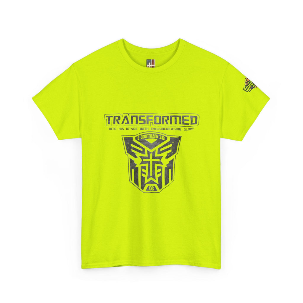 Transformer Logo Christian T-shirt | 2 Corinthians 3:18 Bible Verse T-shirt Printify