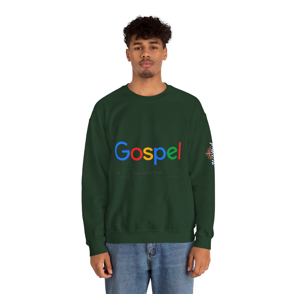Gospel Graphic Sweatshirt — "Gospel" Colorful Logo Christian Sweatshirt Printify
