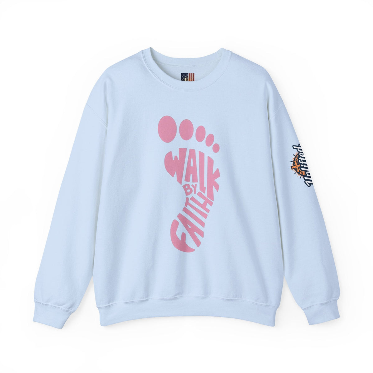 Walk By Faith Footprint Sweatshirt Printify