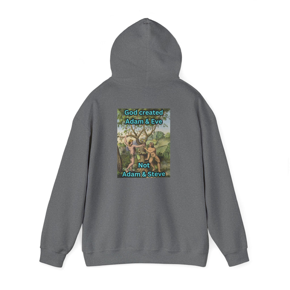God Created Adam and Eve Hoodie – Biblical Truth Christian Hoodie for Unshakable Faith Printify