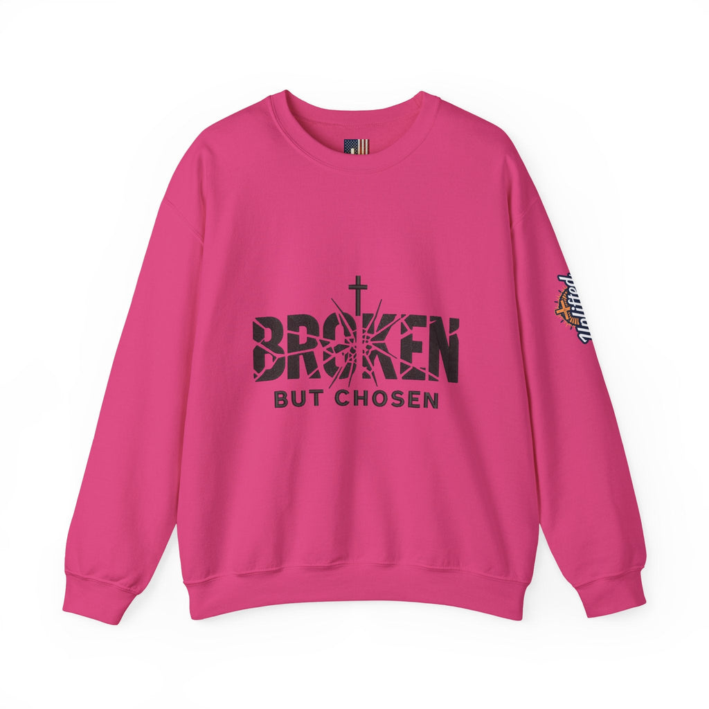 Broken But Chosen Crewneck Sweatshirt Printify