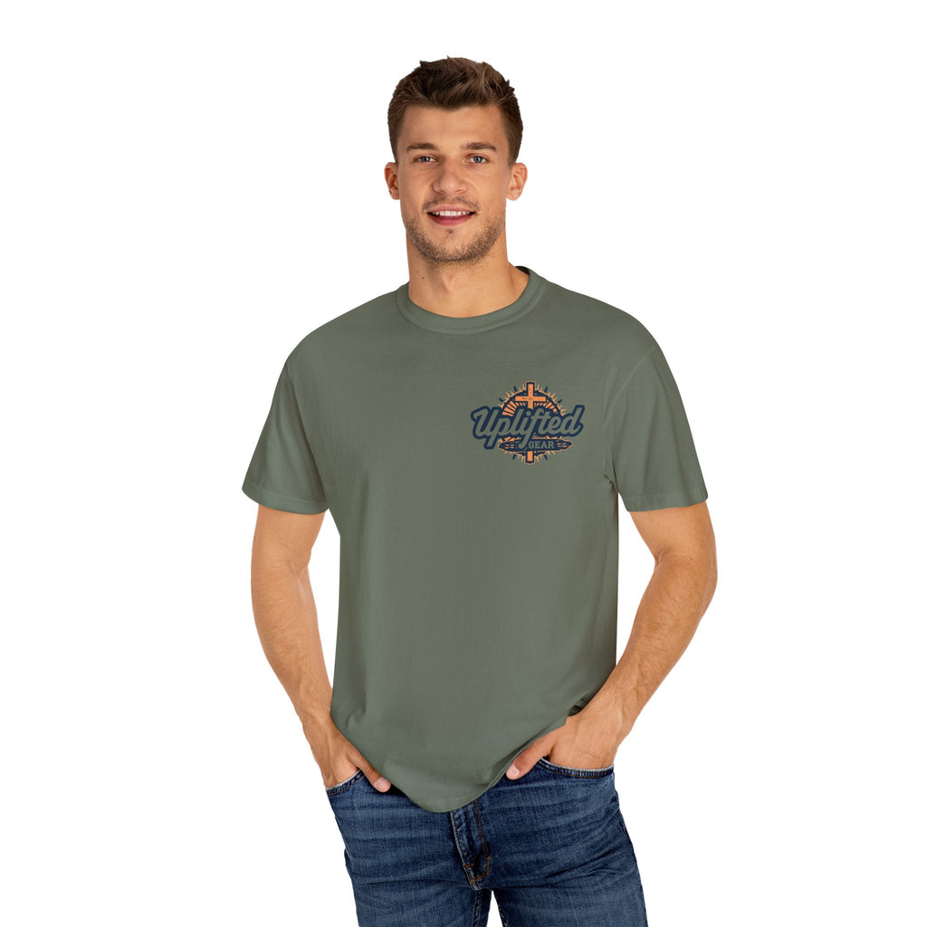 Religious Graphic Tee with Armor Of God Design - Unisex Garment-Dyed T-shirt Printify