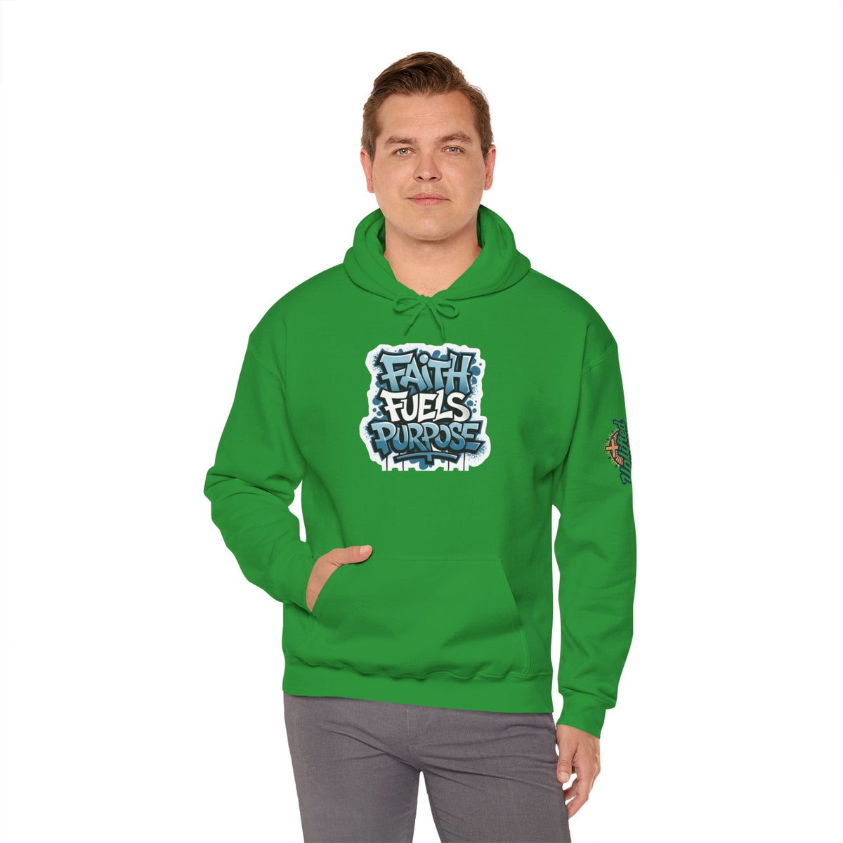 Faith Fuels Purpose Hoodie – Inspirational Christian Sweatshirt for Divine Drive & Unstoppable Belief Printify