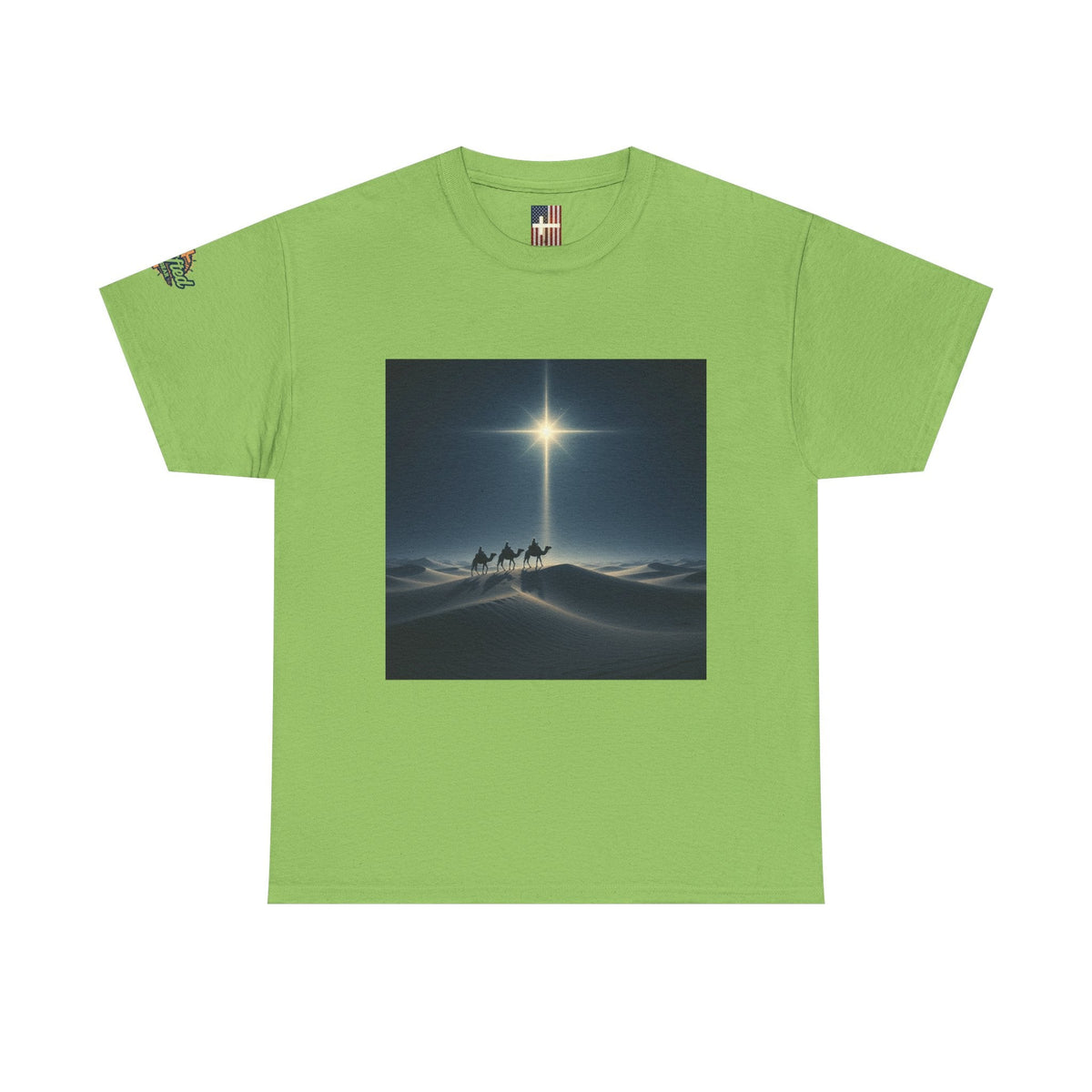 3 Wise Men T-shirt – Magi Camels Nativity Journey Christian Christmas T-shirt for Epiphany Faith & Holy Night Printify
