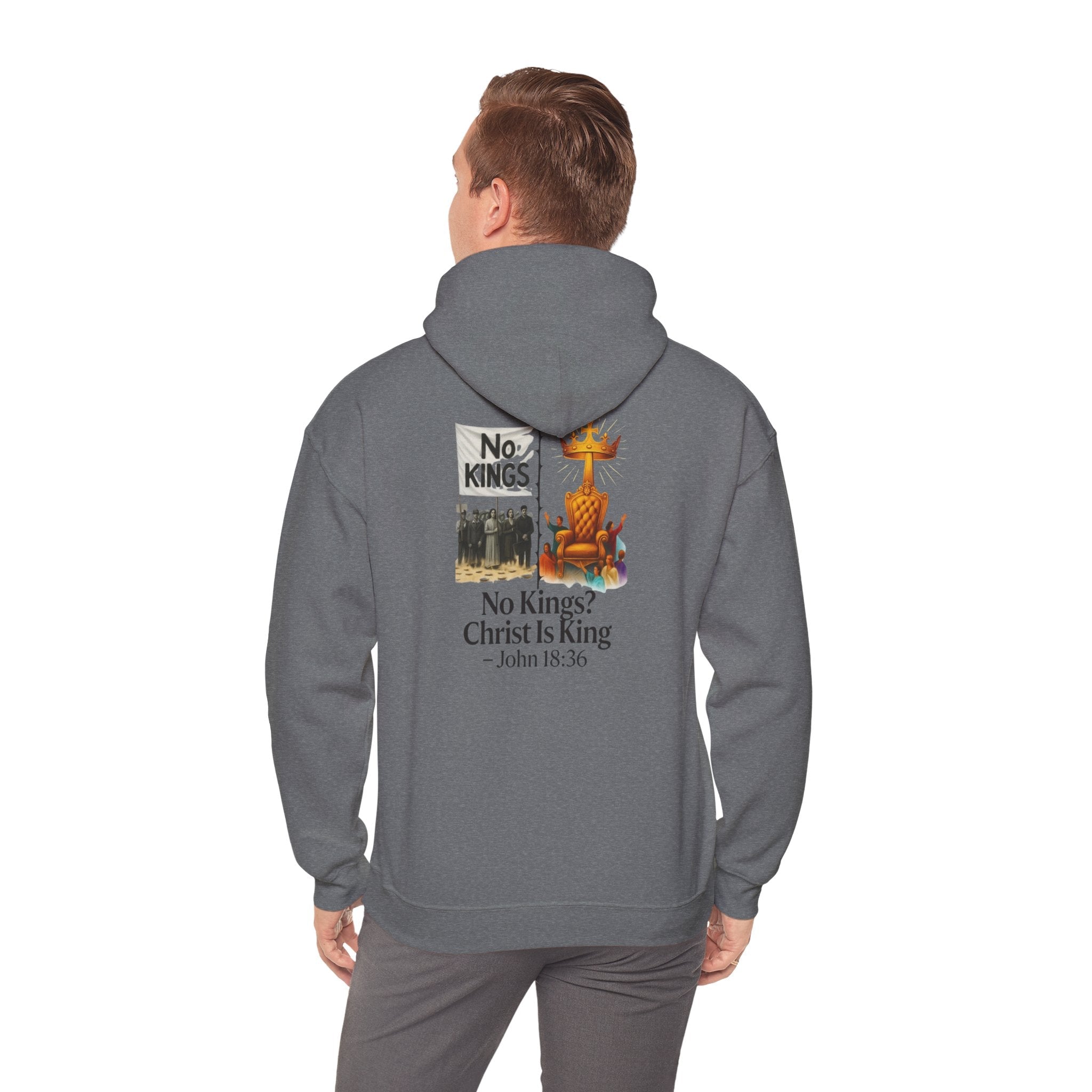 No Kings? Christ is King Hoodie – Bold Christian Hoodie for Sovereign Faith Printify