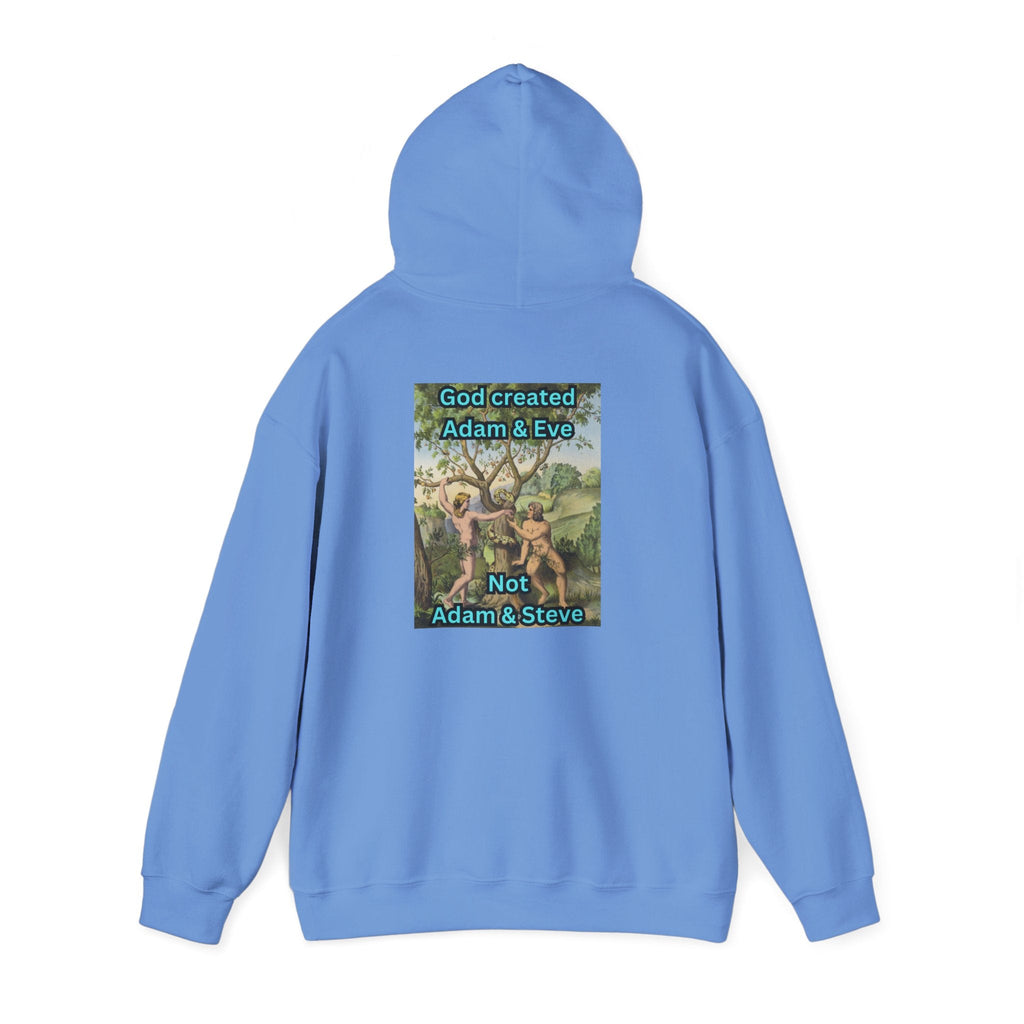 God Created Adam and Eve Hoodie – Biblical Truth Christian Hoodie for Unshakable Faith Printify