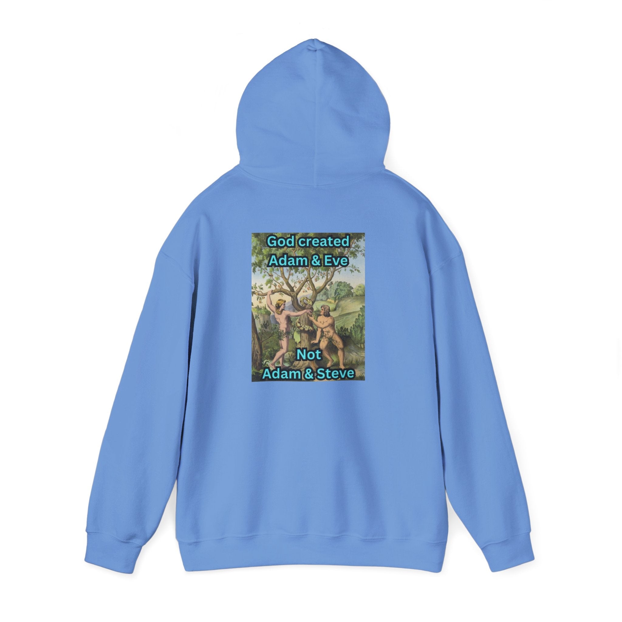 God Created Adam and Eve Hoodie – Biblical Truth Christian Hoodie for Unshakable Faith Printify
