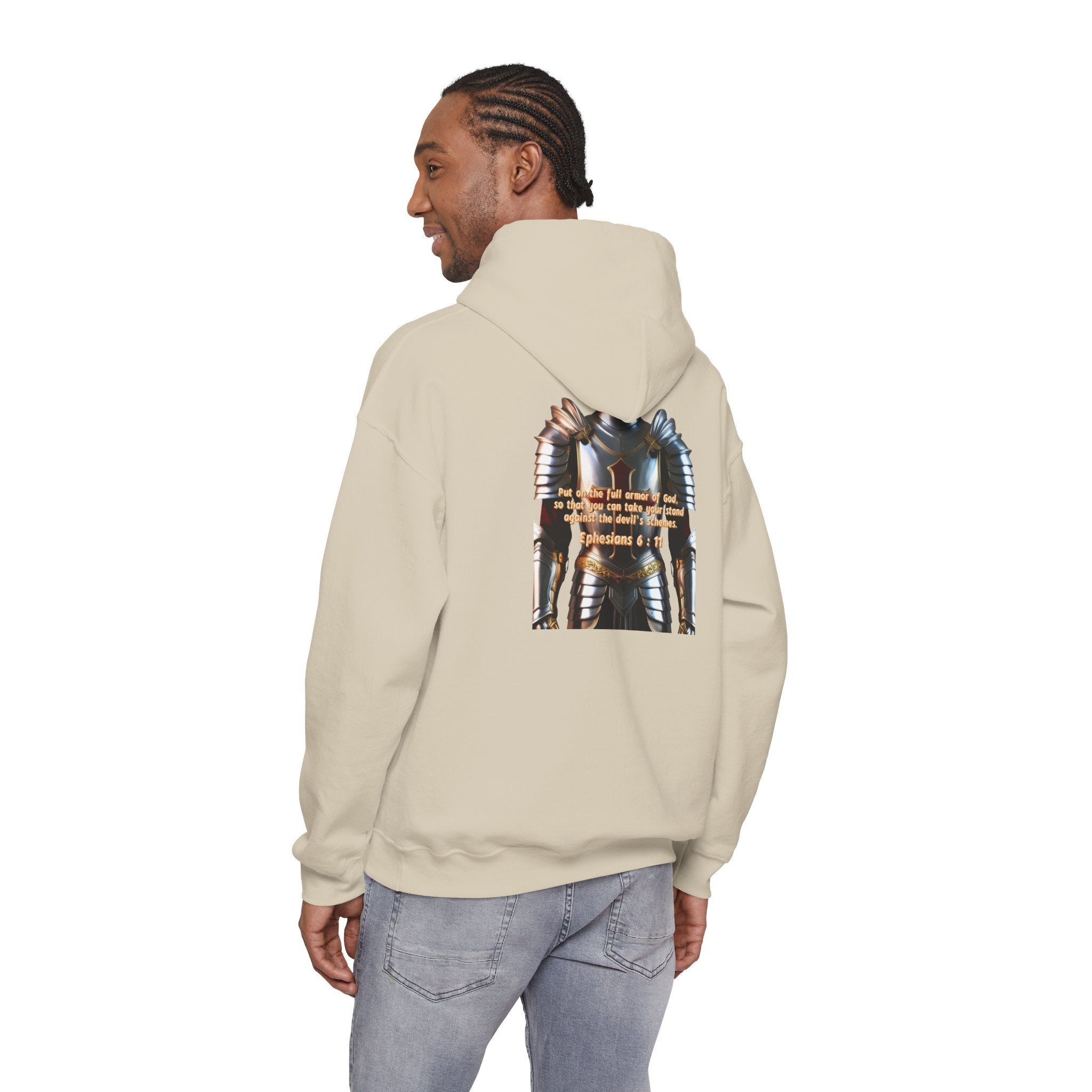 Religious Graphic Armor Of God Design - Unisex Heavy Blend™ Hooded Sweatshirt Printify