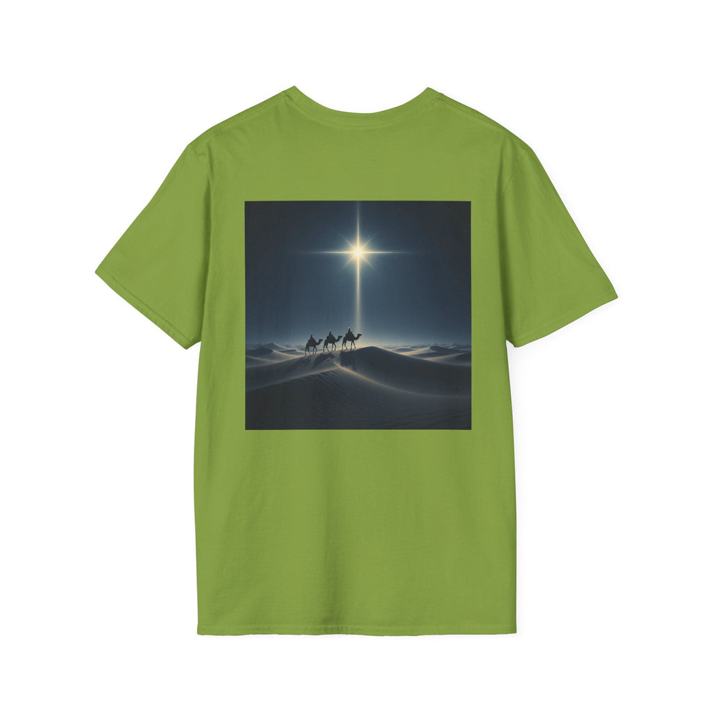 3 Wise Men T-shirt – Magi Camels Nativity Journey Christian Christmas T-shirt for Epiphany Faith & Holy Night Printify