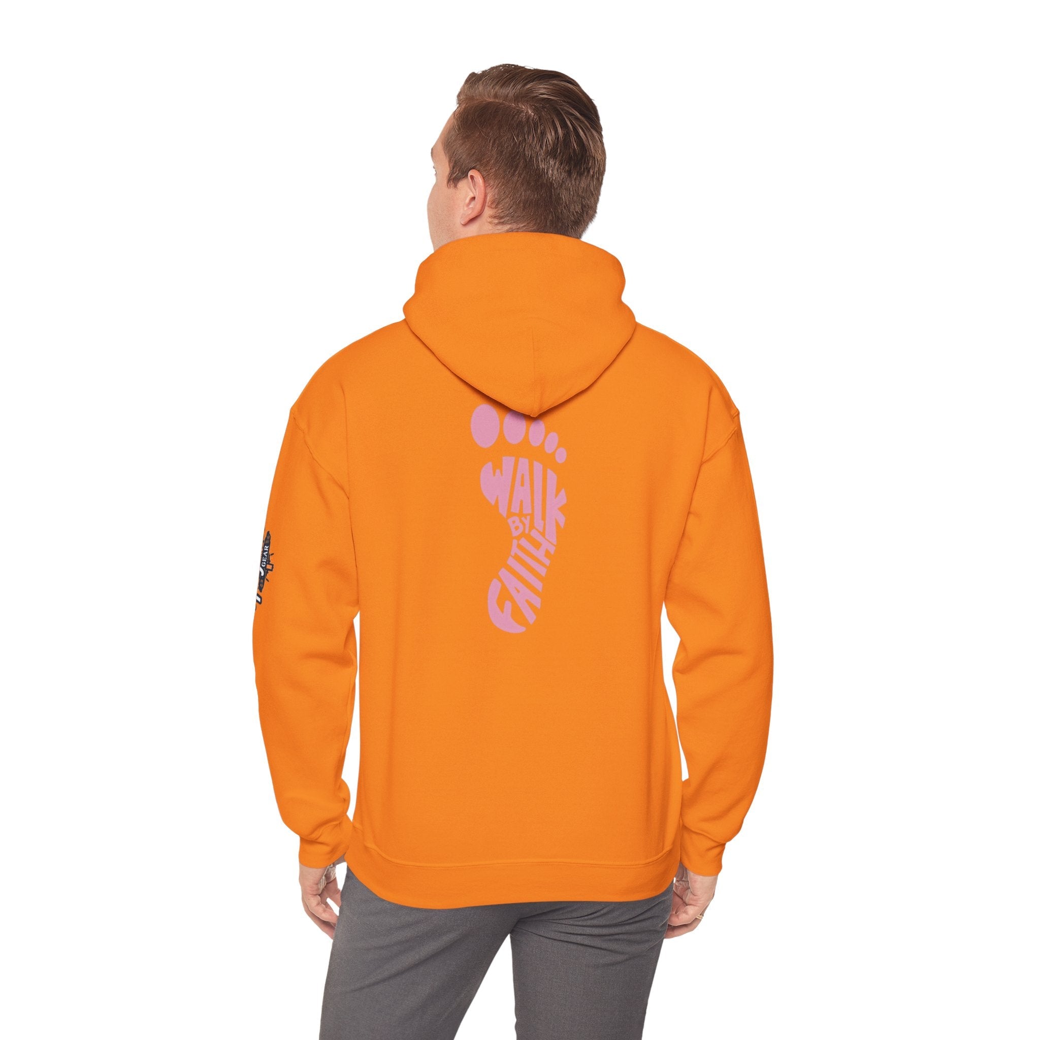 Walk By Faith Footprint Hoodie Printify