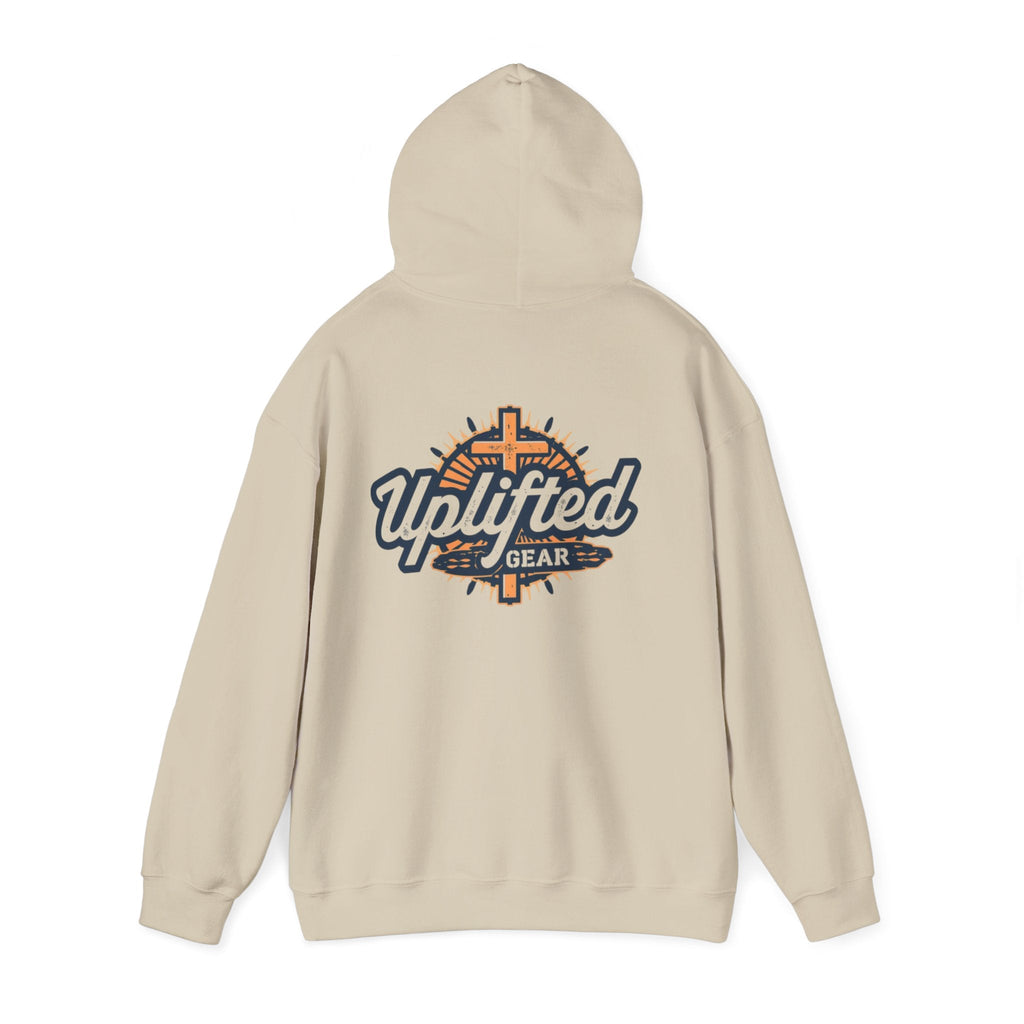 Uplifted Gear Christian Hoodie – Bold Logo Faith Hoodie for Inspired Living Printify