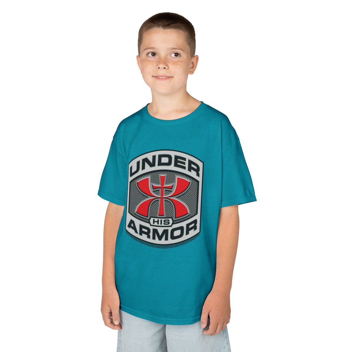 Under HIS Armor Christian T-Shirt — Faith-Inspired Under Armour Style Printify