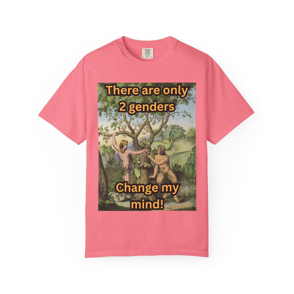 There Are Only 2 Genders T-Shirt – Adam & Eve Cross Christian Tee for Bold Faith Printify