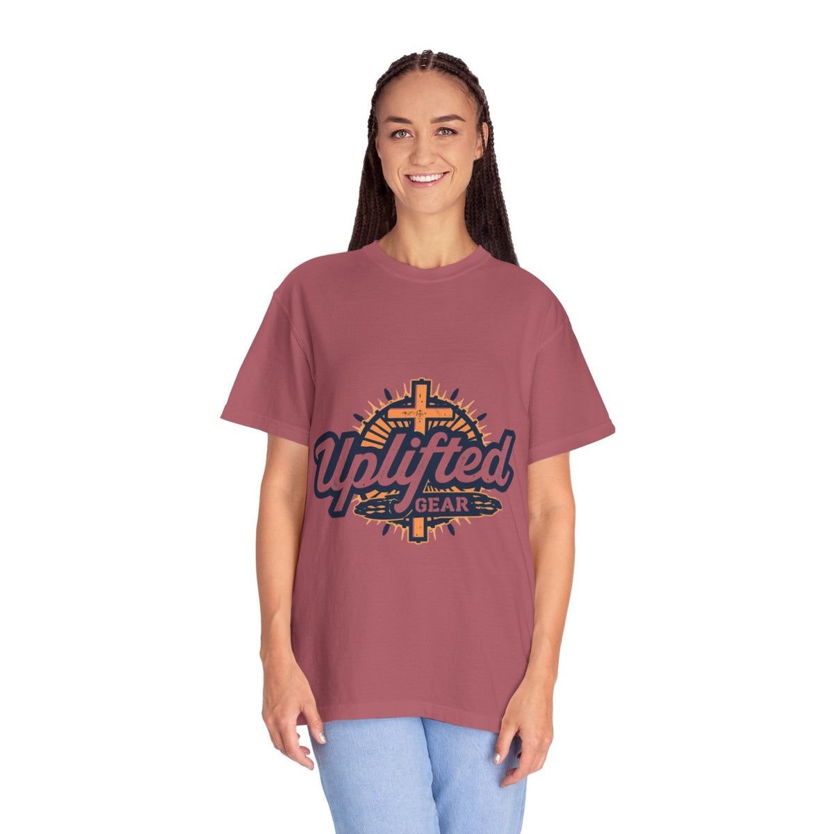 Uplifted Gear Christian T-Shirt – Bold Logo Faith Tee for Inspired Living Printify