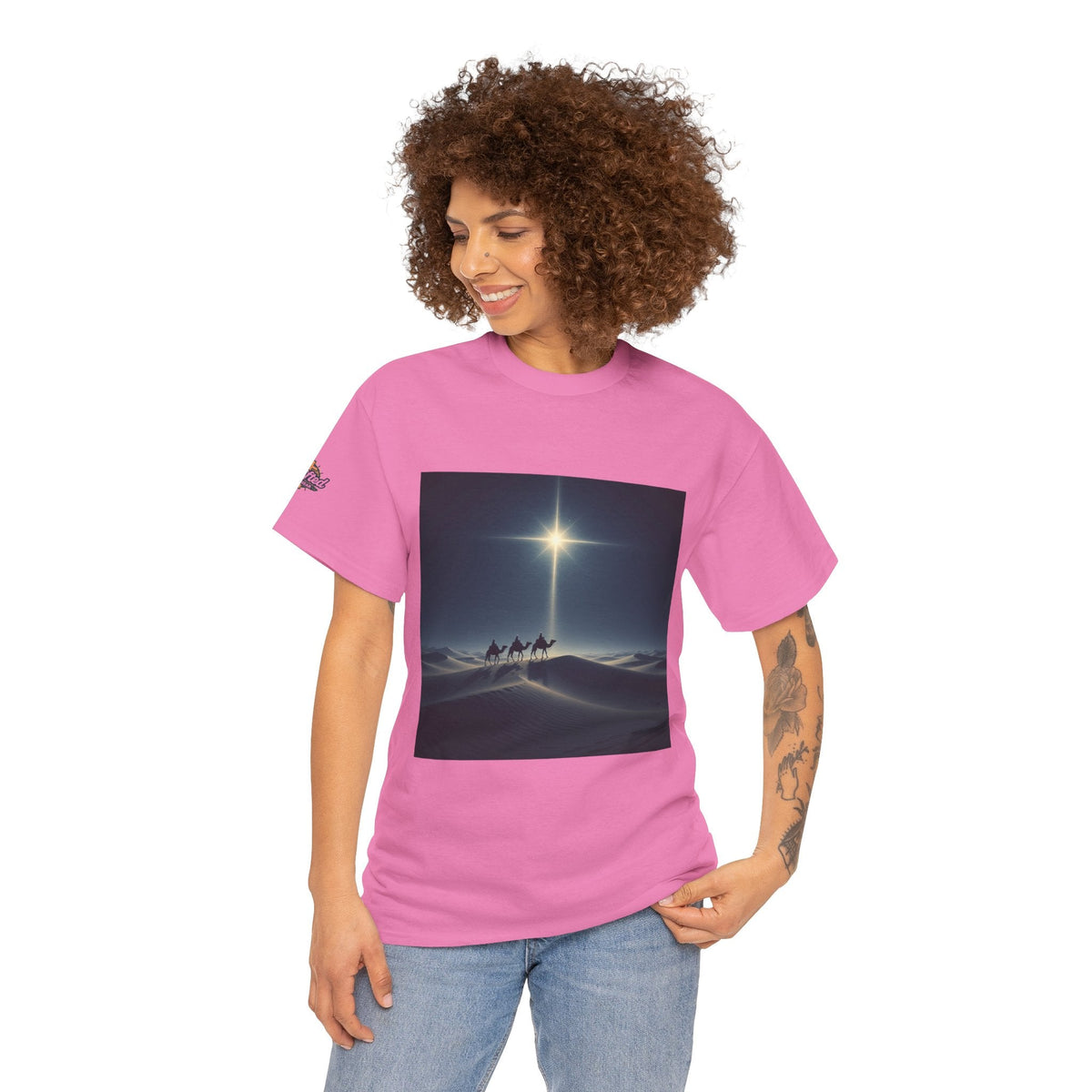 3 Wise Men T-shirt – Magi Camels Nativity Journey Christian Christmas T-shirt for Epiphany Faith & Holy Night Printify