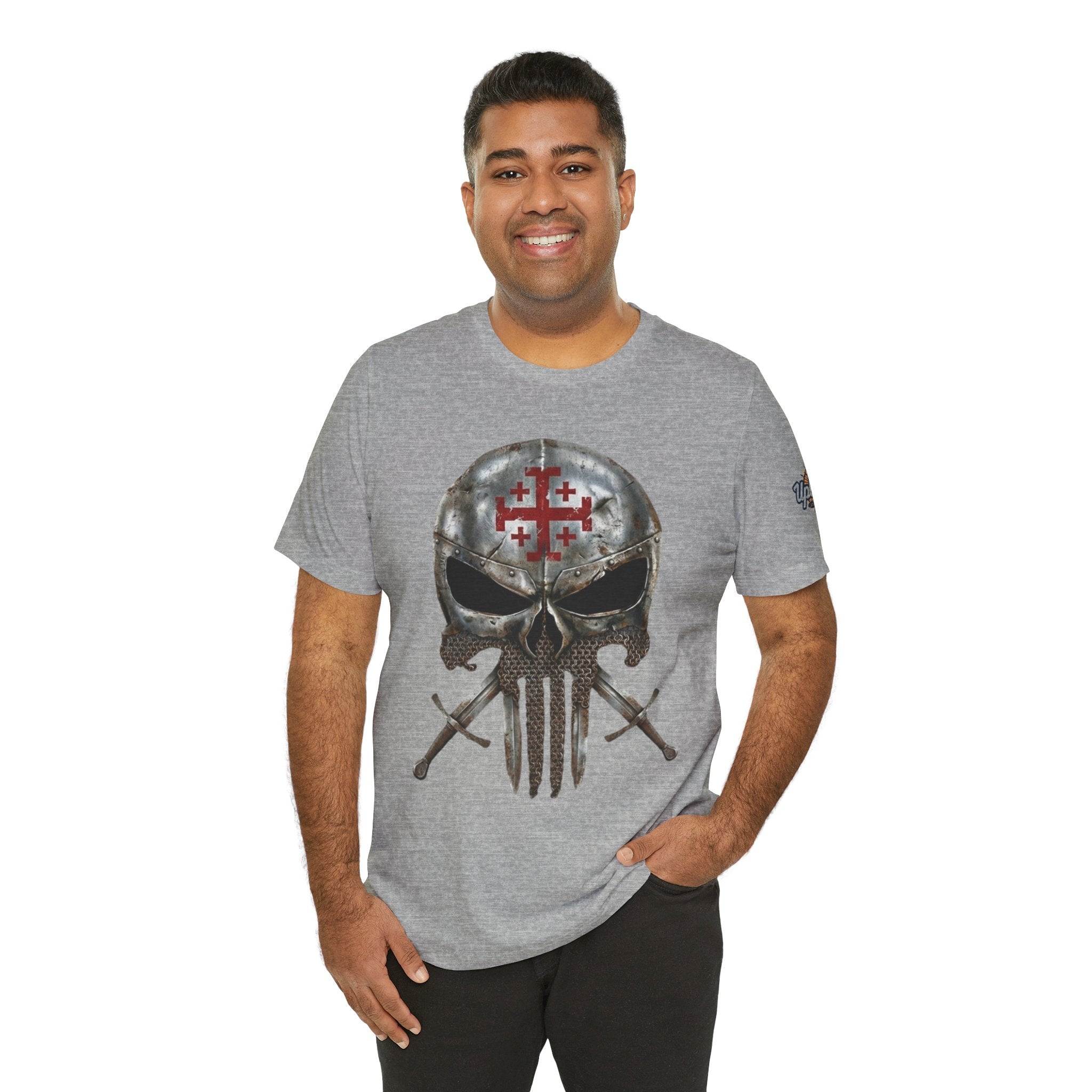Crusader Knight Christian Skull T-shirt - Warrior Armor of God T-shirt Printify