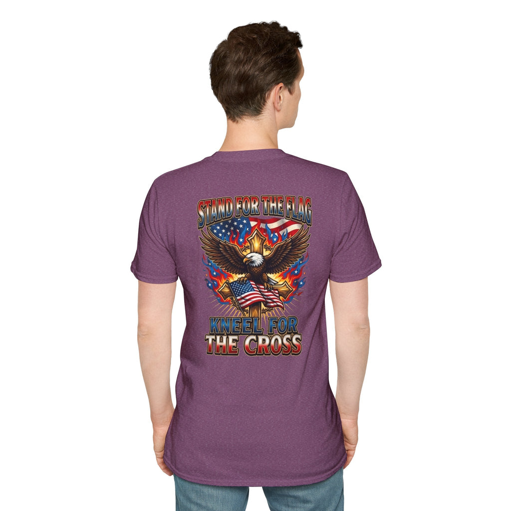 Stand for the Flag Kneel for the Cross T-shirt | Patriotic Eagle T-shirt Printify