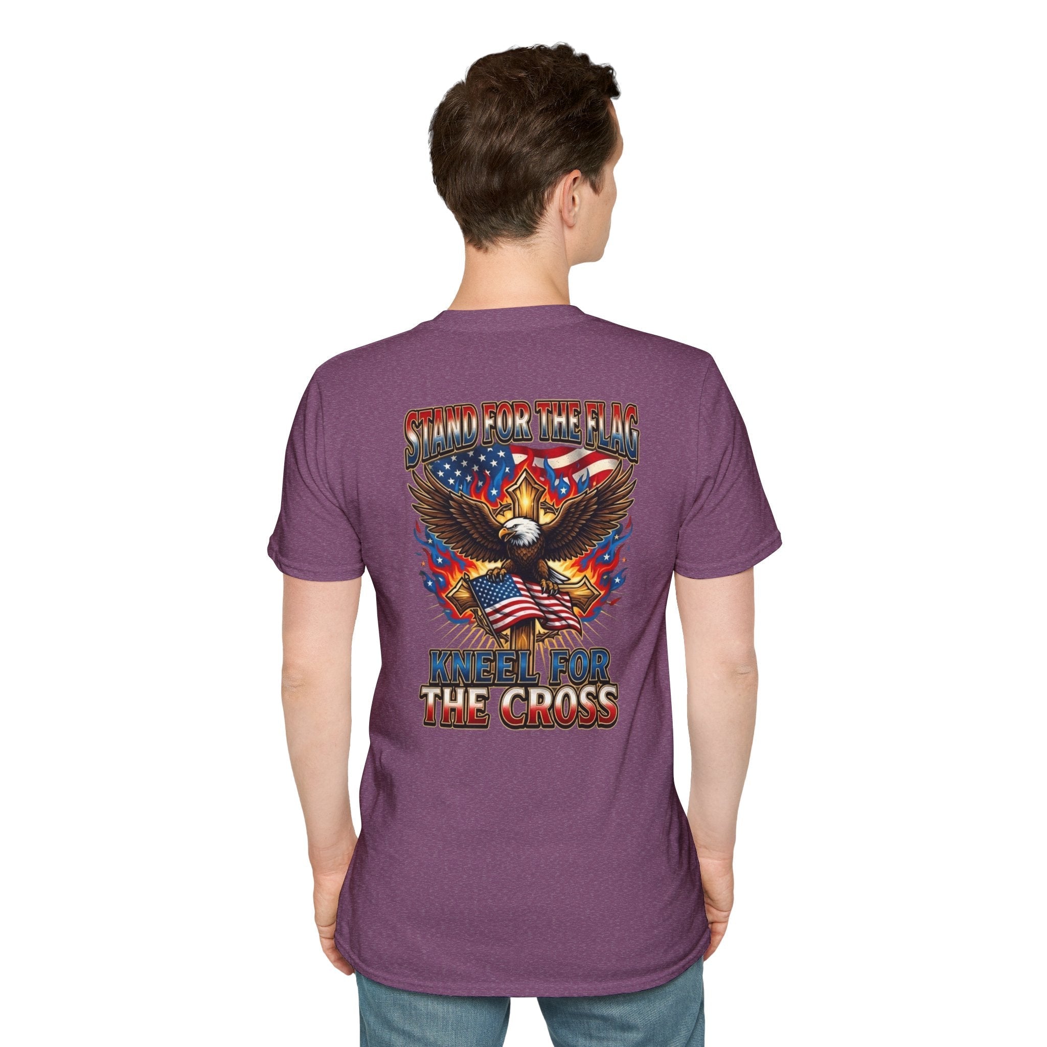 Stand for the Flag Kneel for the Cross T-shirt | Patriotic Eagle T-shirt Printify